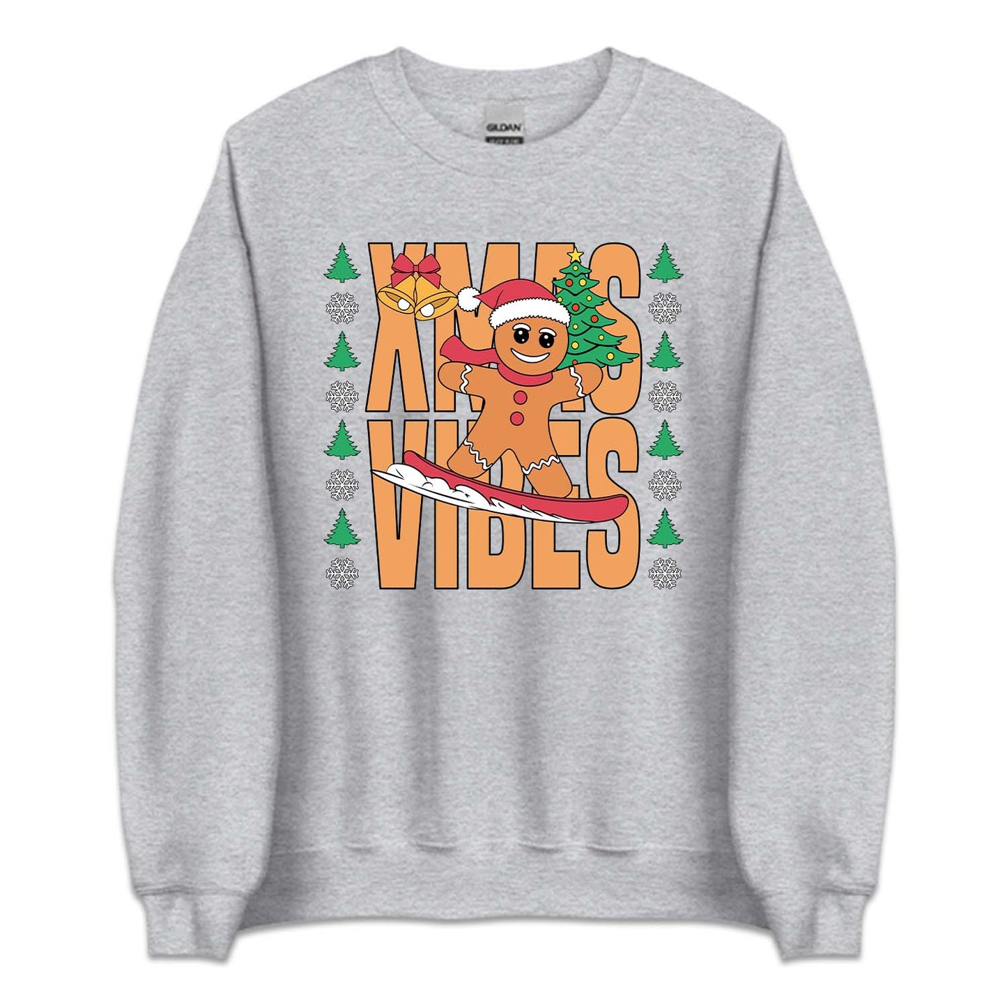Christmas Gingerbread Man Snowboarding Xmas Vibes | PRODUCT CODE: GNRBDMSWNO