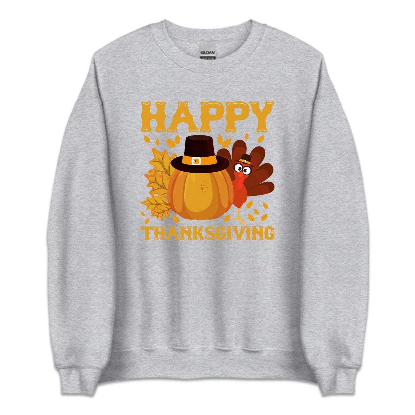 Happy Thanksgiving Pilgrim Pumpkin and Turkey Autumn Holiday | PRODUCT CODE: HPYTHNKPUK