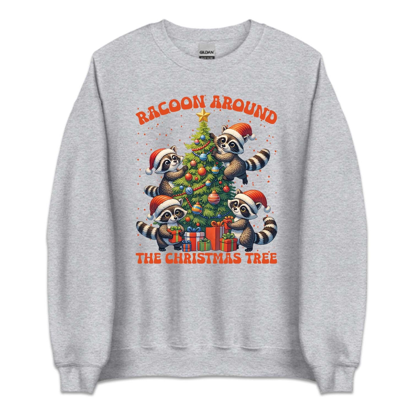 Raccoon Around The Christmas Tree Festive Holiday Xmas Raccoon | PRODUCT CODE: RCNDTRCHMSL