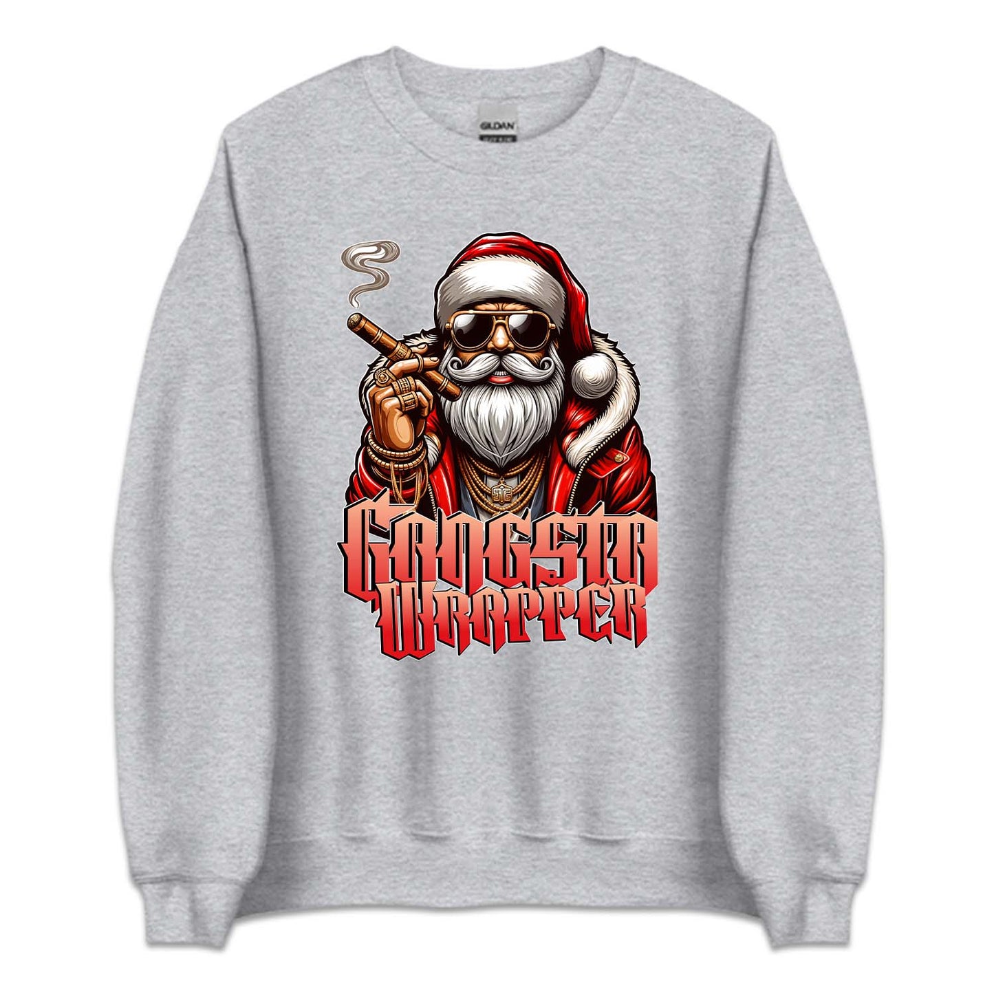 Gangsta Wrapper Christmas Santa Claus Smoking Cigar Xmas | PRODUCT CODE: GNSTWRPSMK
