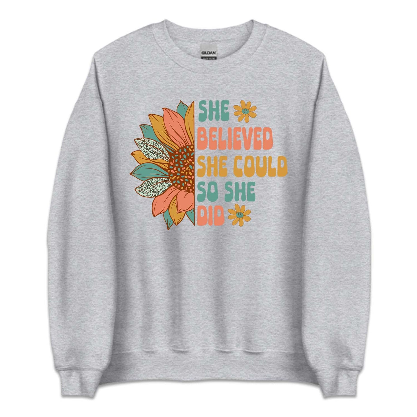 She Believed She Could So She Did Inspirational Quote | PRODUCT CODE: SNFLWRHEBL