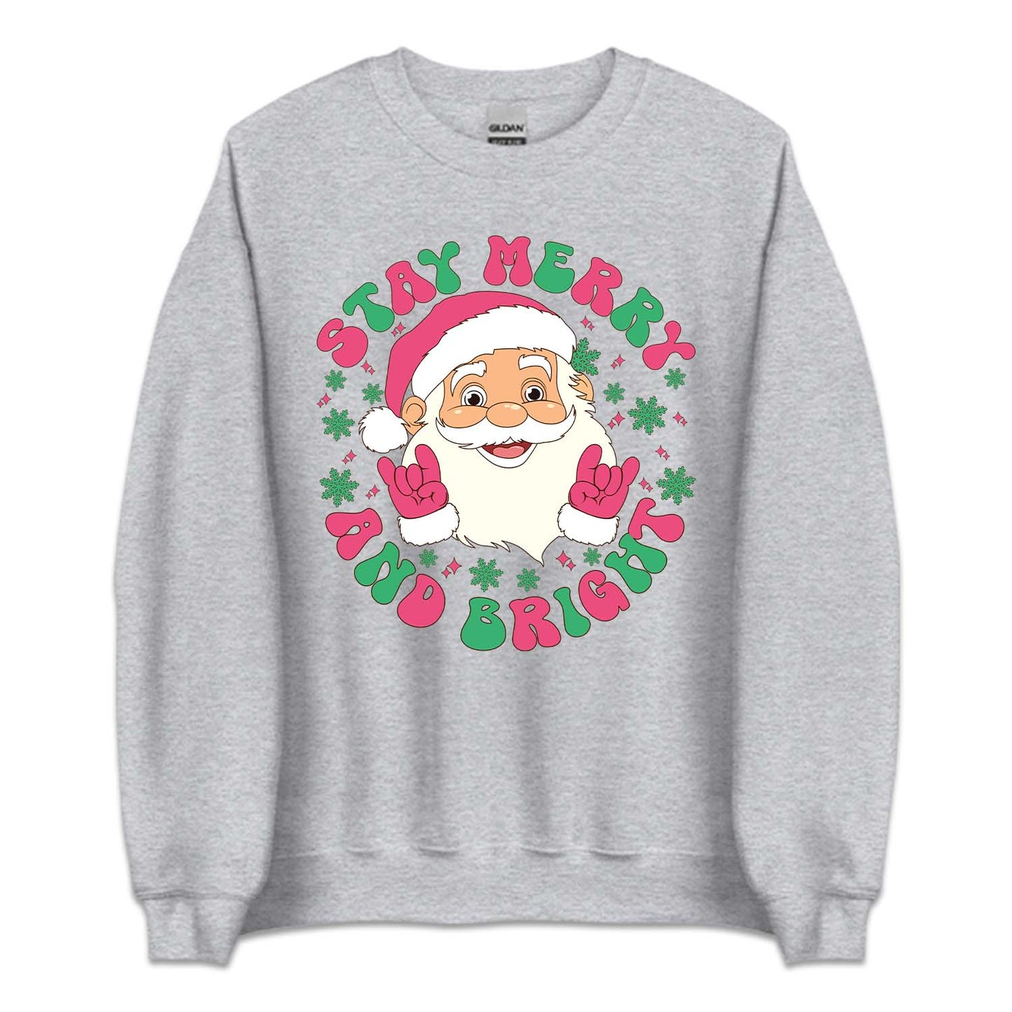Stay Merry and Bright Pink Christmas Santa Claus Xmas | PRODUCT CODE: STMRABGHTPK