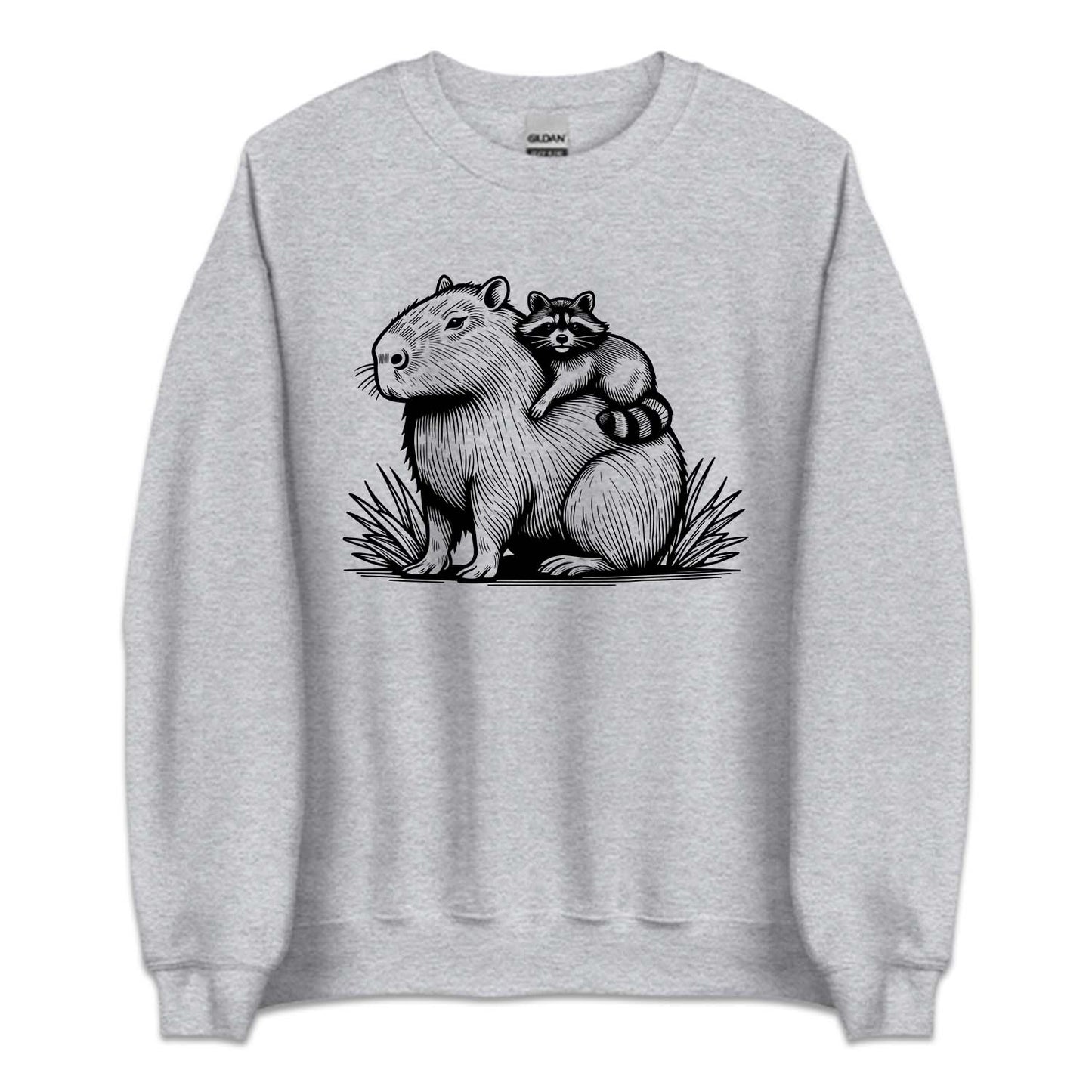 Raccoon Riding Capybara Wildlife | PRODUCT CODE: RCAONDCPB