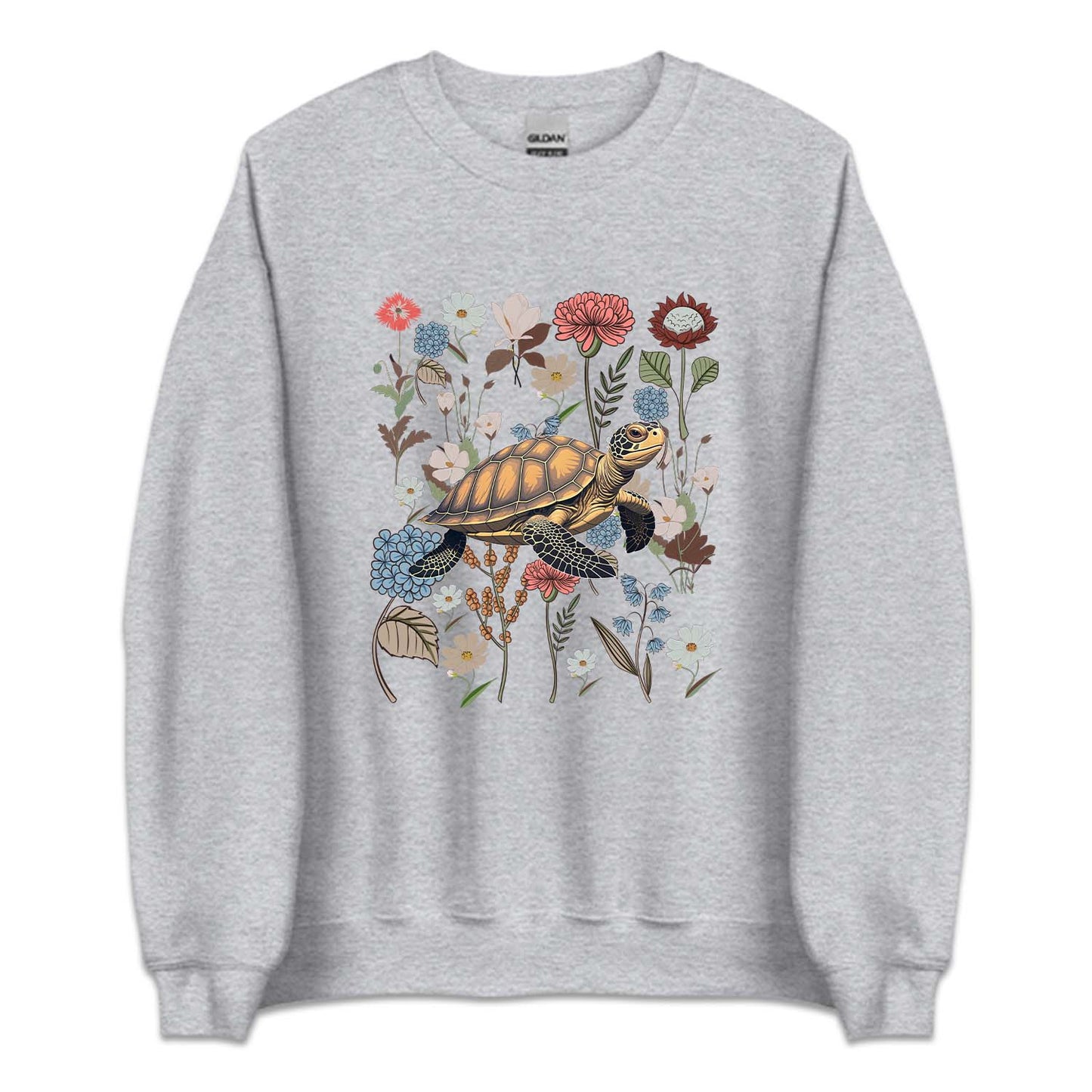 Vintage Floral Sea Turtle | PRODUCT CODE: VGTFLOSERT