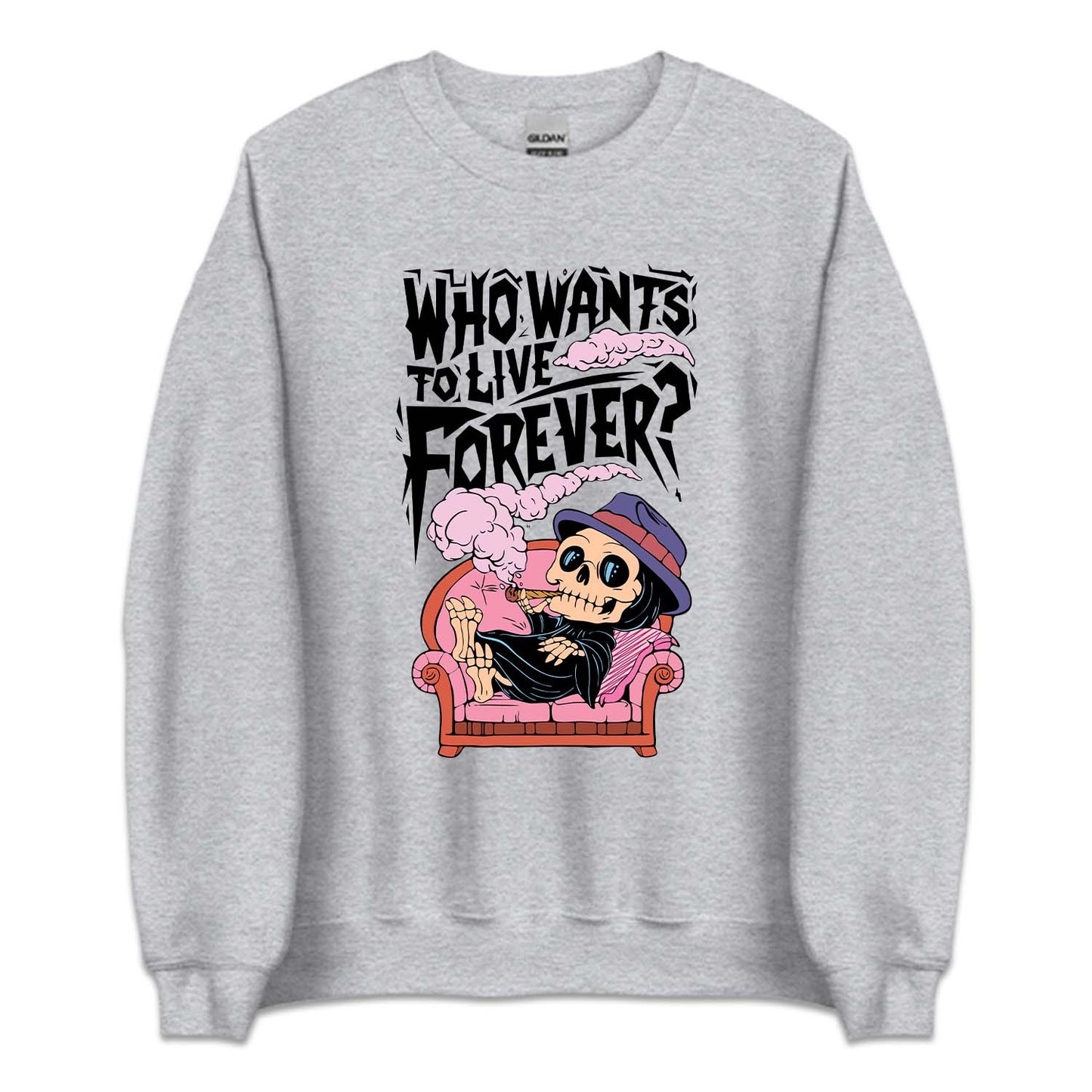 Skeleton Smoking Blunt on Couch Halloween Vibes | PRODUCT CODE: SKLTNMKBLC