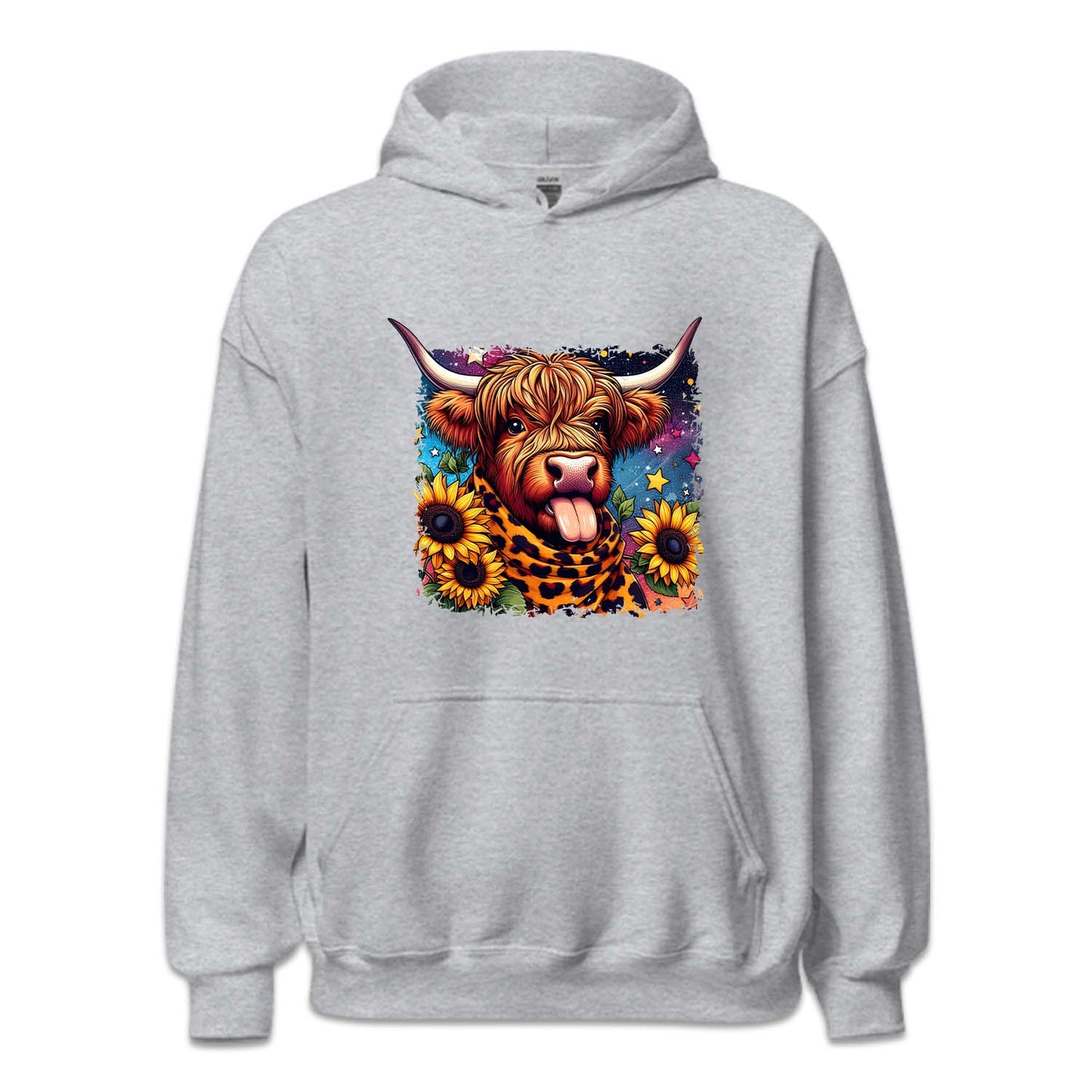Highland Cow with Sunflowers Farm Animal | PRODUCT CODE: HGLNDACWOS