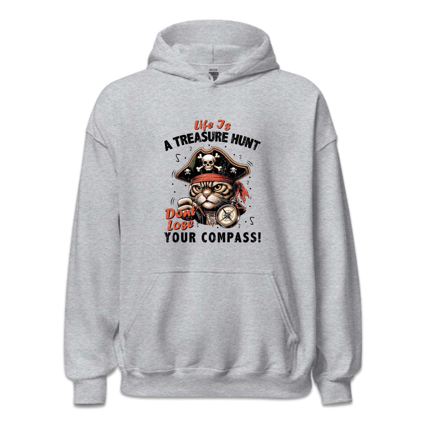 Life is A Treasure Hunt Don't Lose Your Compass Pirate Cat | PRODUCT CODE: PRTCAQUHNT