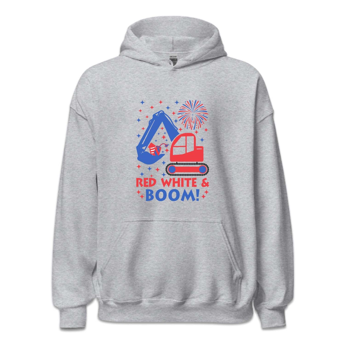 Red White & Boom Patriotic Excavator 4th Of July | PRODUCT CODE: REWHBOFRJ