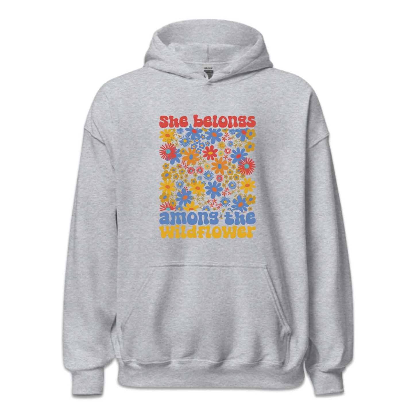 She Belongs Among The Wildflower Retro Groovy Flowers | PRODUCT CODE: SHBLGNAMWF