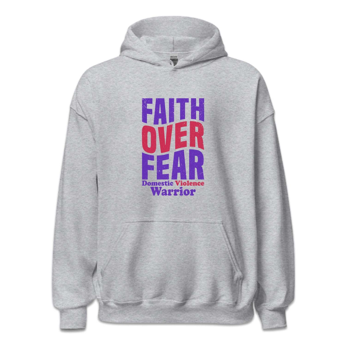 Domestic Violence Warrior Purple Ribbon Faith Over Fear | PRODUCT CODE: FTHAIVORFAWD