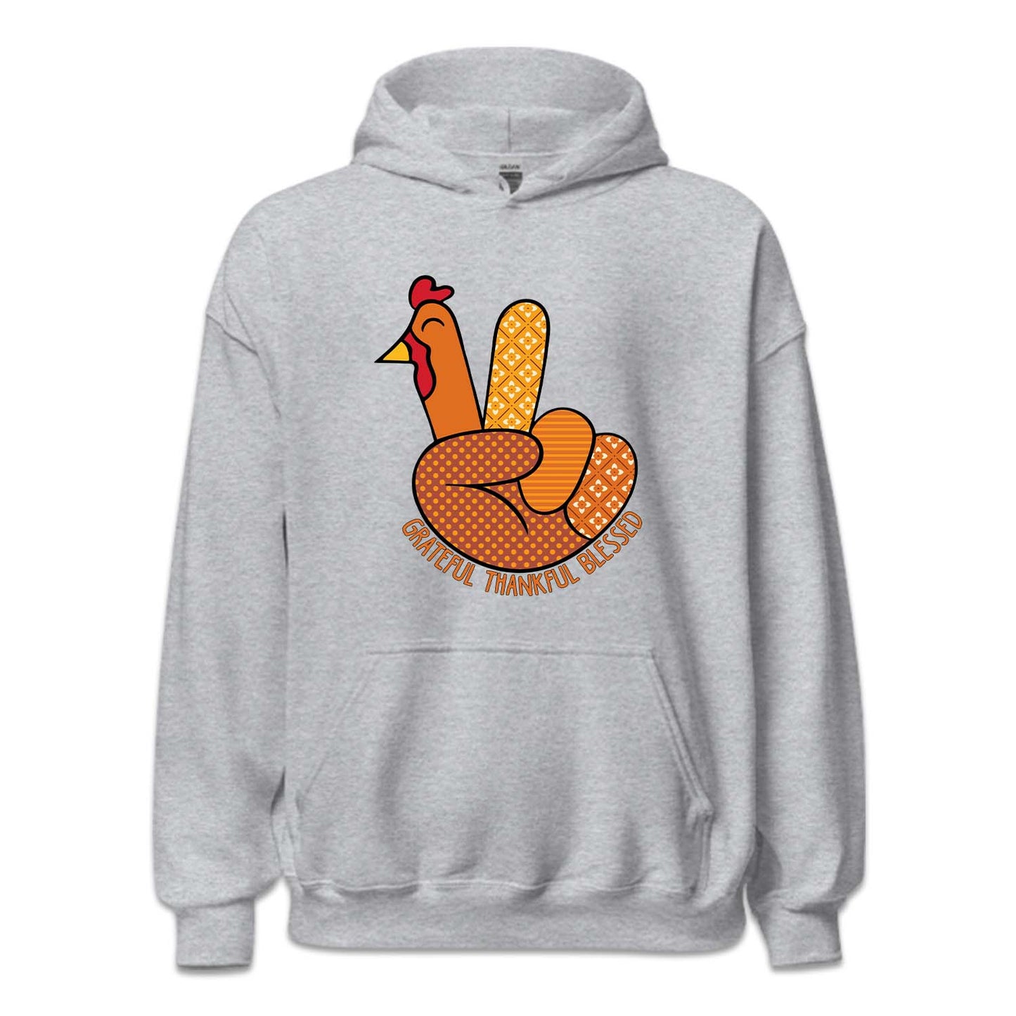 Thanksgiving Turkey Peace Sign Grateful Thankful Blessed | PRODUCT CODE: GRFTHNKBLSP