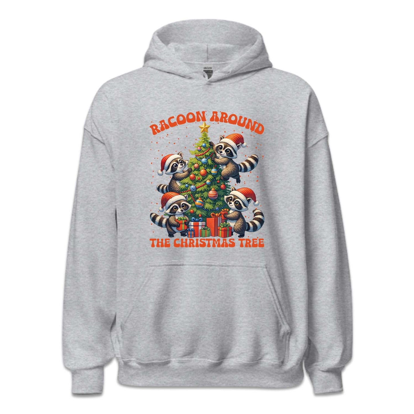 Raccoon Around The Christmas Tree Festive Holiday Xmas Raccoon | PRODUCT CODE: RCNDTRCHMSL