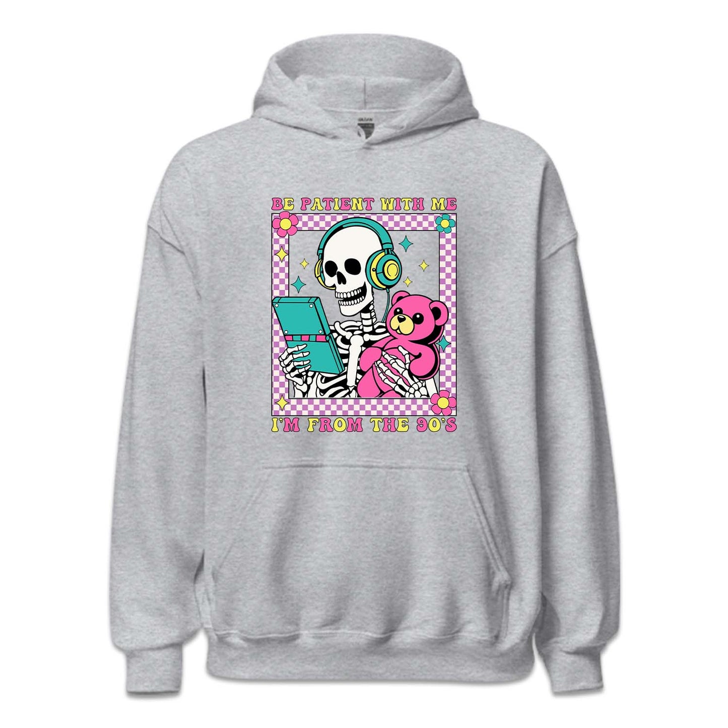 Retro Skeleton Be Patient With Me I'm From The 90's | PRODUCT CODE: BPTNSKWTN