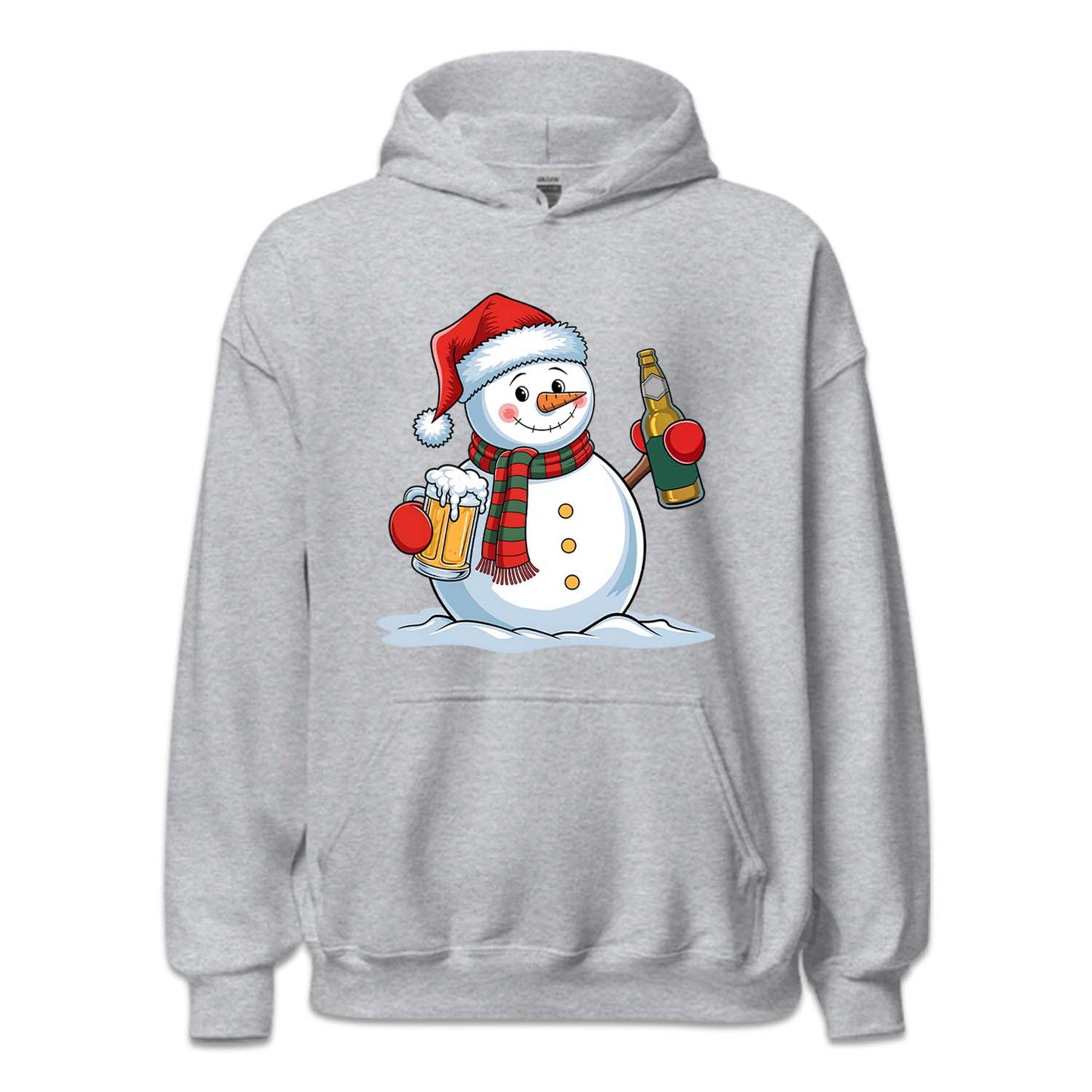 Christmas Snowman Drinking Beer Merry Beermas Xmas Frosty Beer | PRODUCT CODE: CTSNWMDRKBF