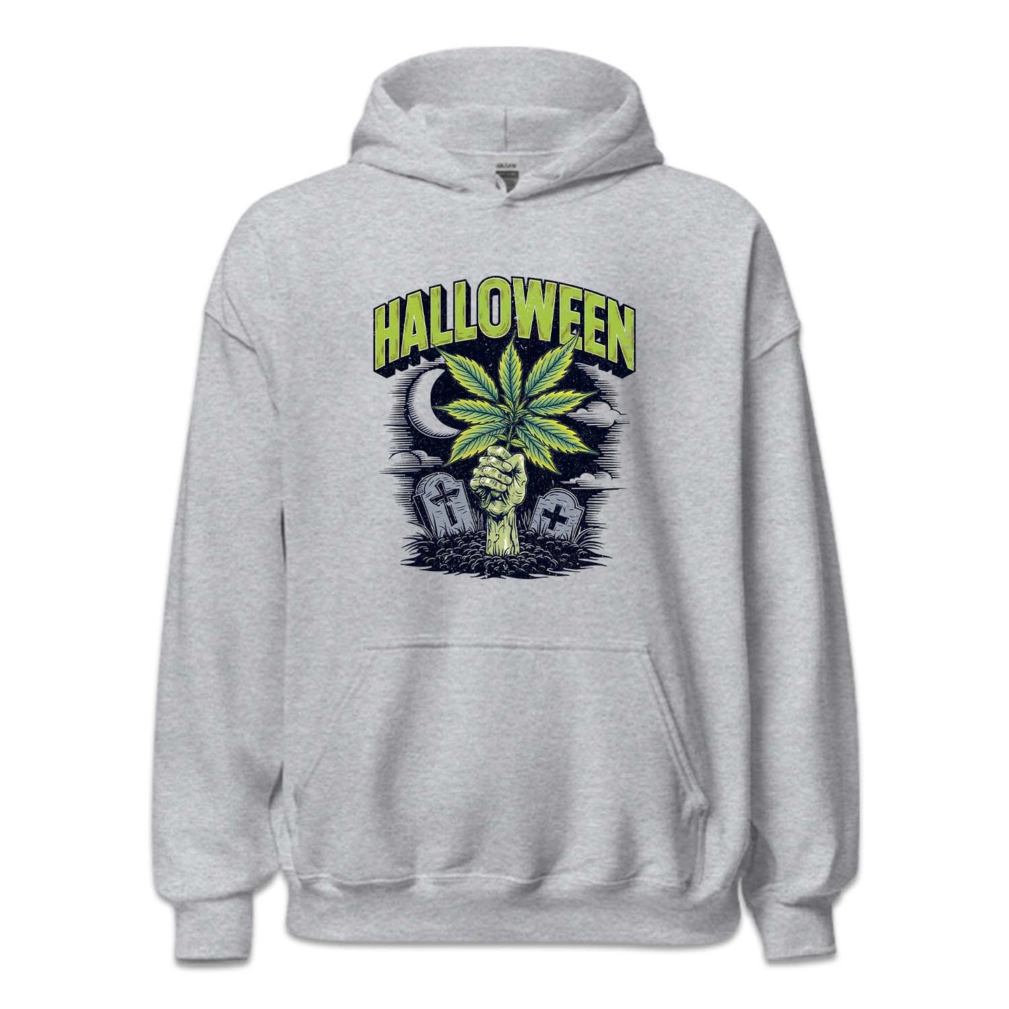 Halloween Cannabis Zombie Hand Holding Weed Leaf | PRODUCT CODE: HLWCNBSZW
