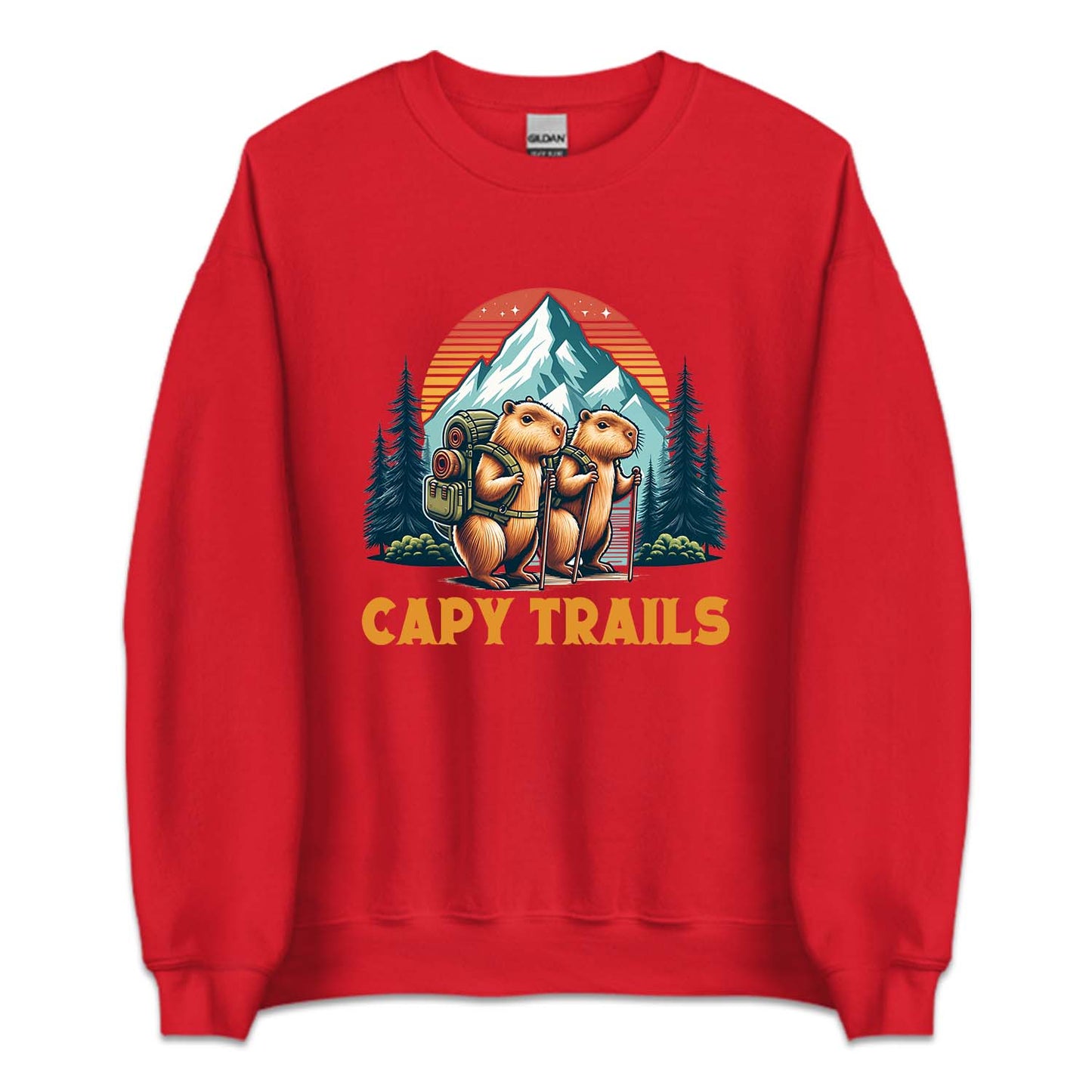 Retro Capybara Trails Hiking Nature Lover | PRODUCT CODE: CPYRILSHKN