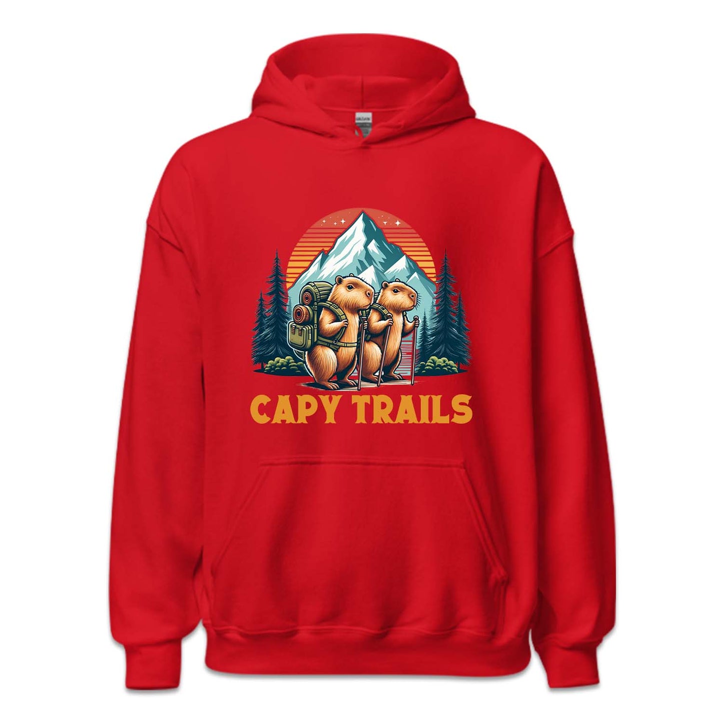 Retro Capybara Trails Hiking Nature Lover | PRODUCT CODE: CPYRILSHKN