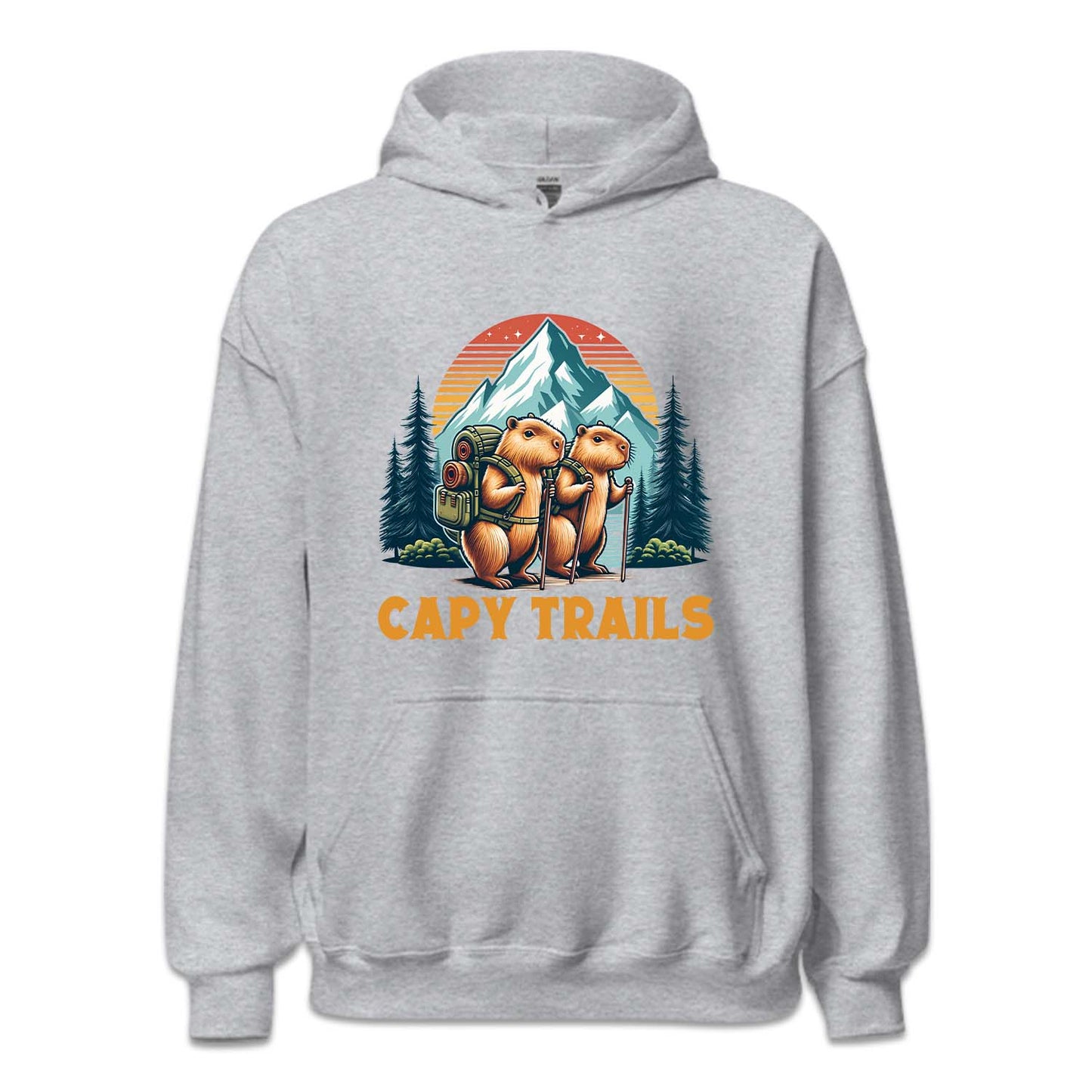 Retro Capybara Trails Hiking Nature Lover | PRODUCT CODE: CPYRILSHKN