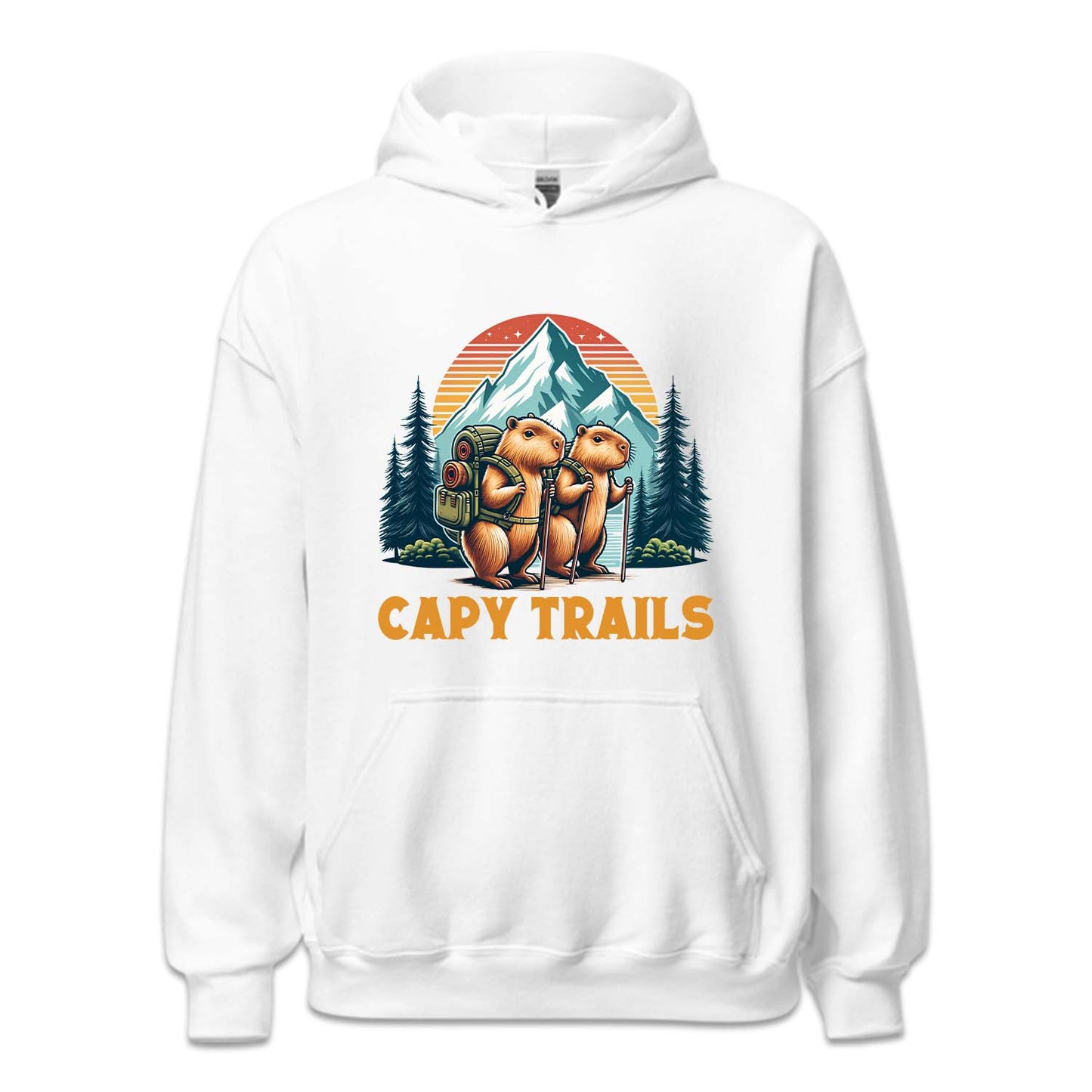 Retro Capybara Trails Hiking Nature Lover | PRODUCT CODE: CPYRILSHKN