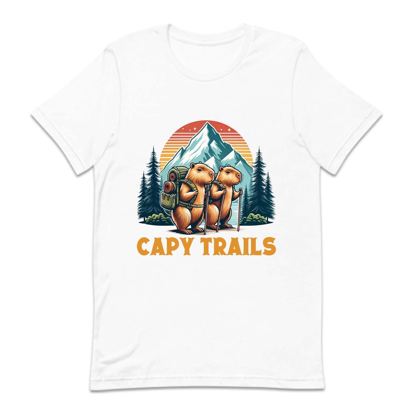 Retro Capybara Trails Hiking Nature Lover | PRODUCT CODE: CPYRILSHKN
