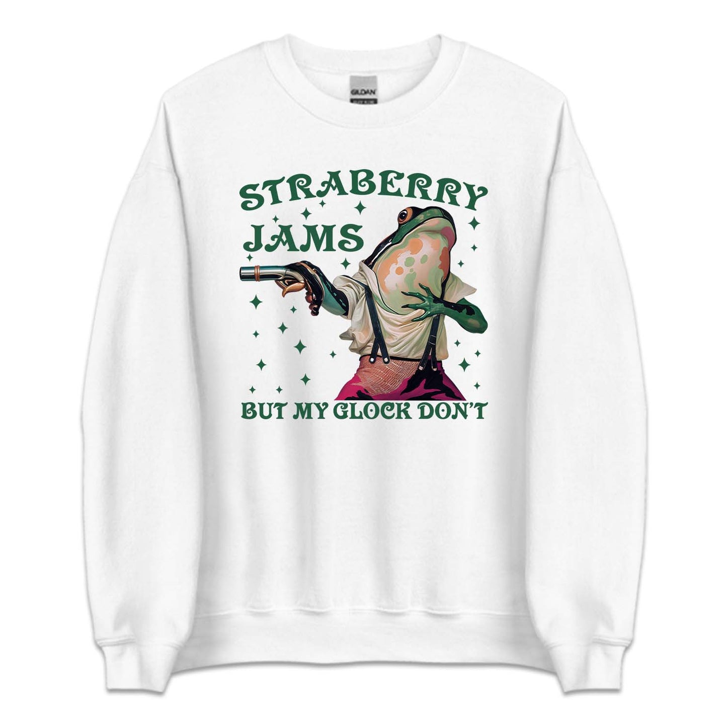 Strawberry Jams But My Glock Don't Hilarious Frog with Gun | PRODUCT CODE: SRTBWGNUL