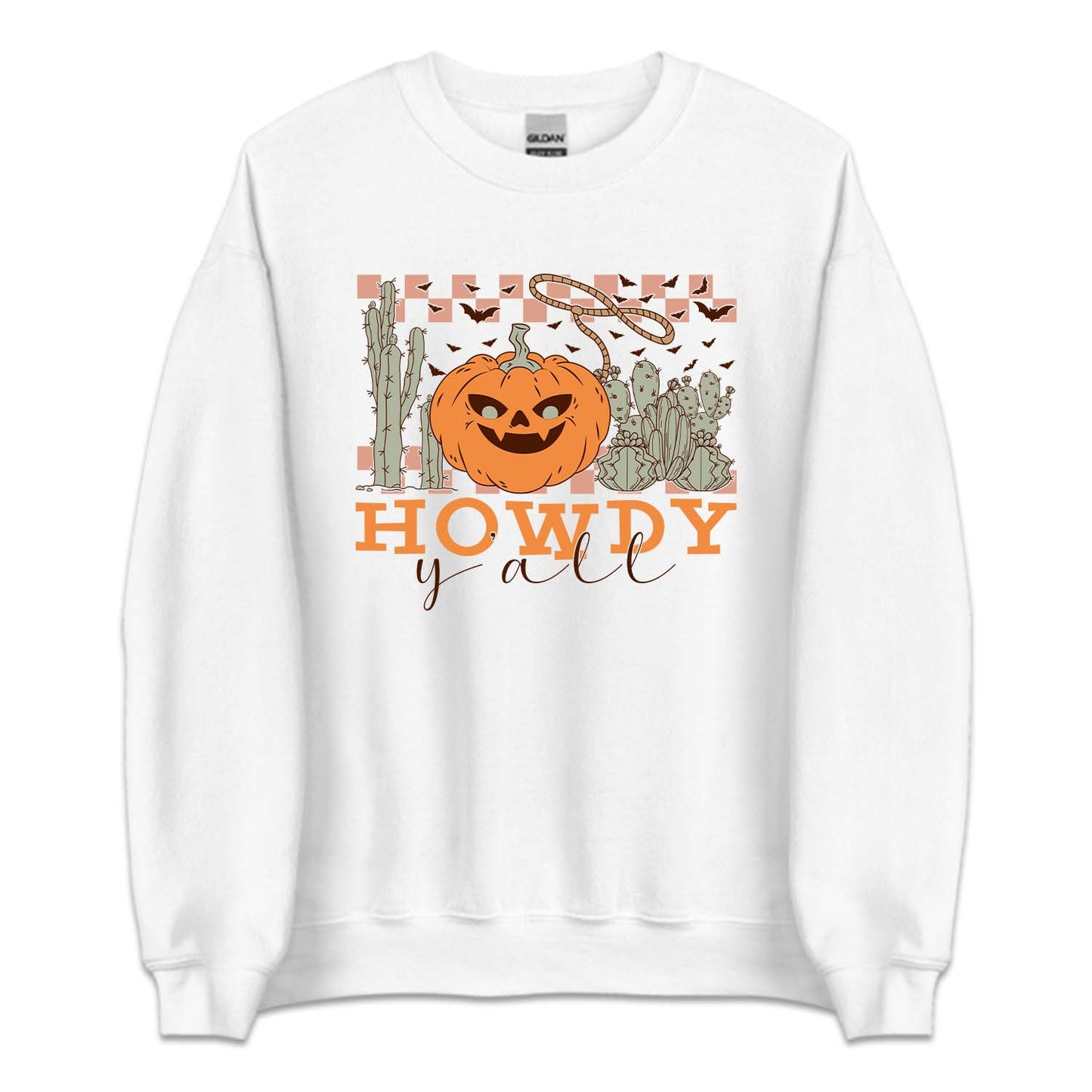 Howdy Y'all Cactus Pumpkin Western Halloween | PRODUCT CODE: HDYALWSTNC