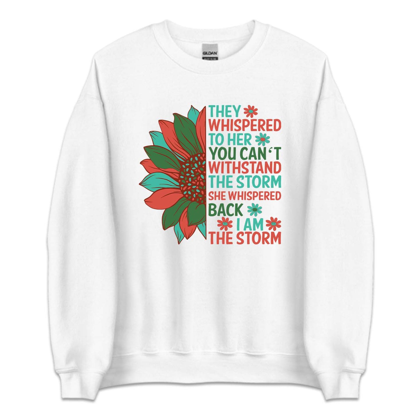 Strong Woman Empowerment Sunflower Positive Quote | PRODUCT CODE: STRNGWMPRF