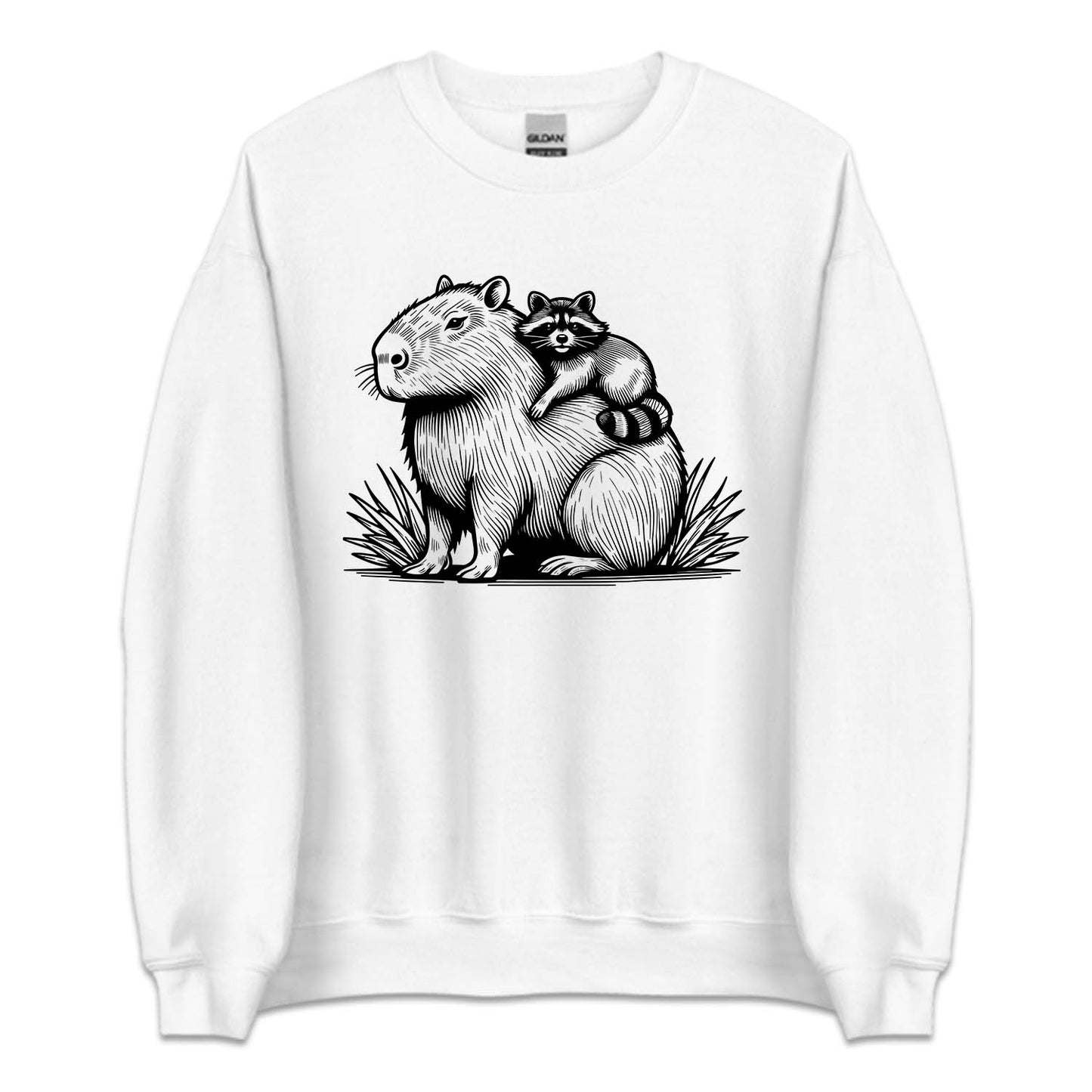 Raccoon Riding Capybara Wildlife | PRODUCT CODE: RCAONDCPB