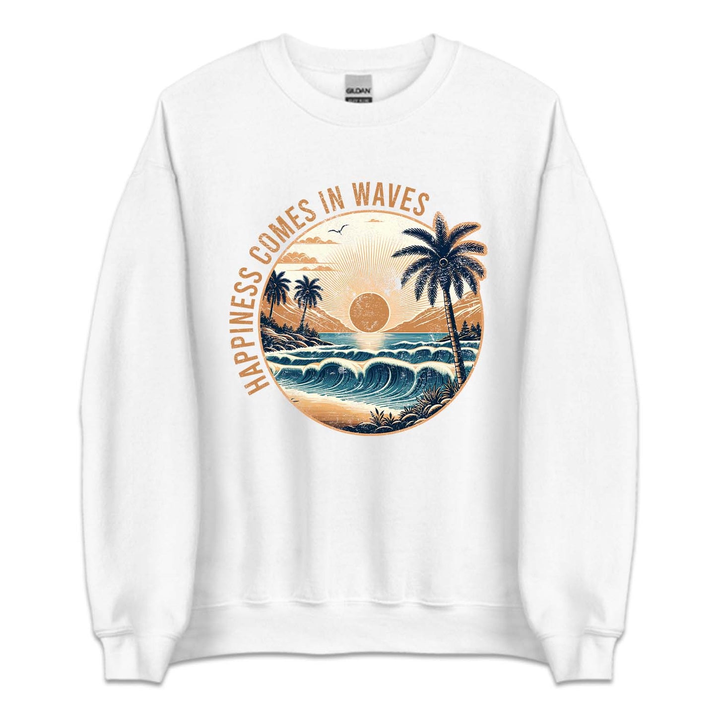 Happiness Comes In Waves Beach Vibes | PRODUCT CODE: HPANSCMIW