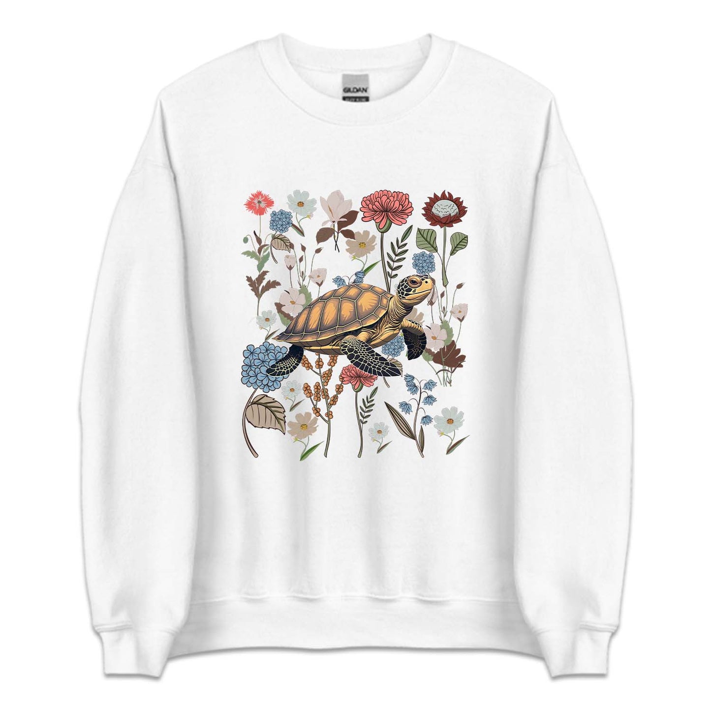 Vintage Floral Sea Turtle | PRODUCT CODE: VGTFLOSERT