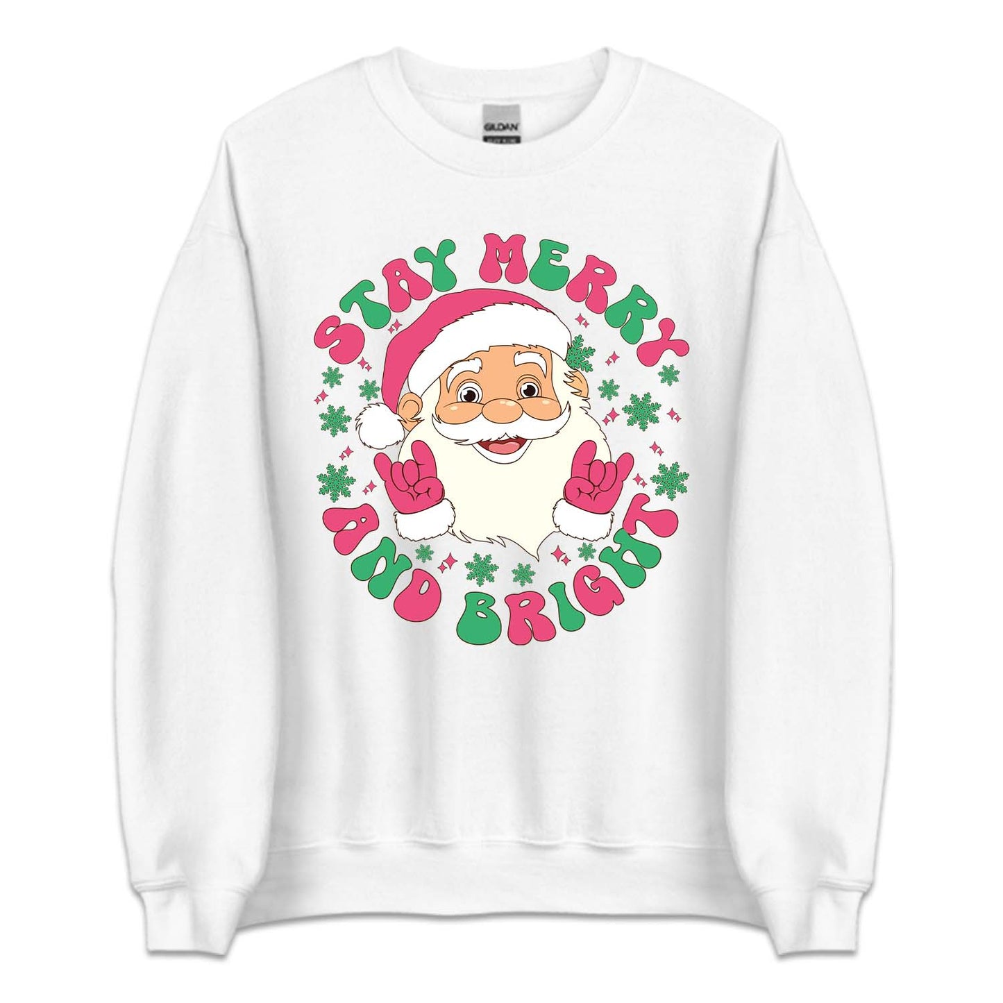 Stay Merry and Bright Pink Christmas Santa Claus Xmas | PRODUCT CODE: STMRABGHTPK