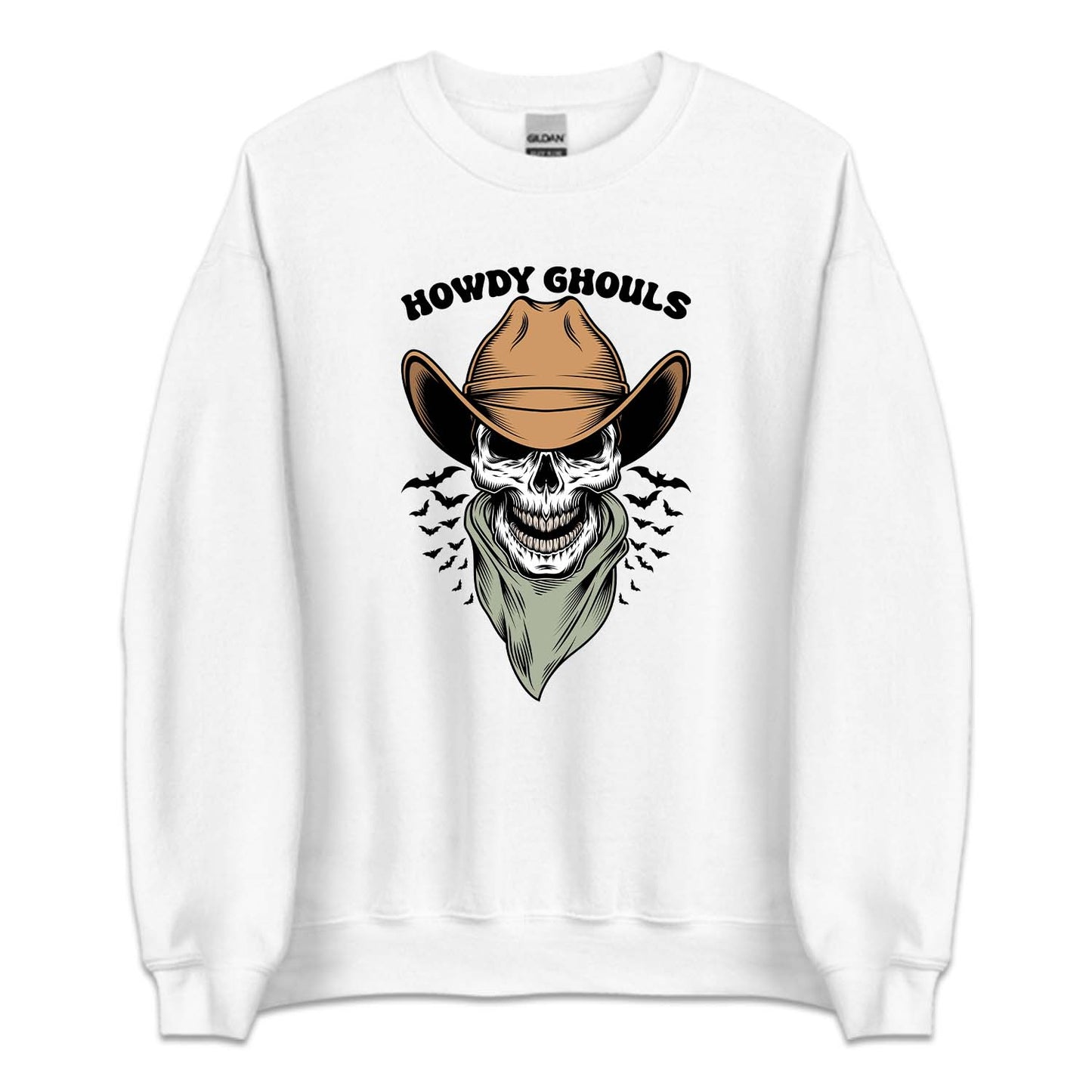 Howdy Ghouls Western Skull Cowboy Halloween | PRODUCT CODE: HWDGLUSCW