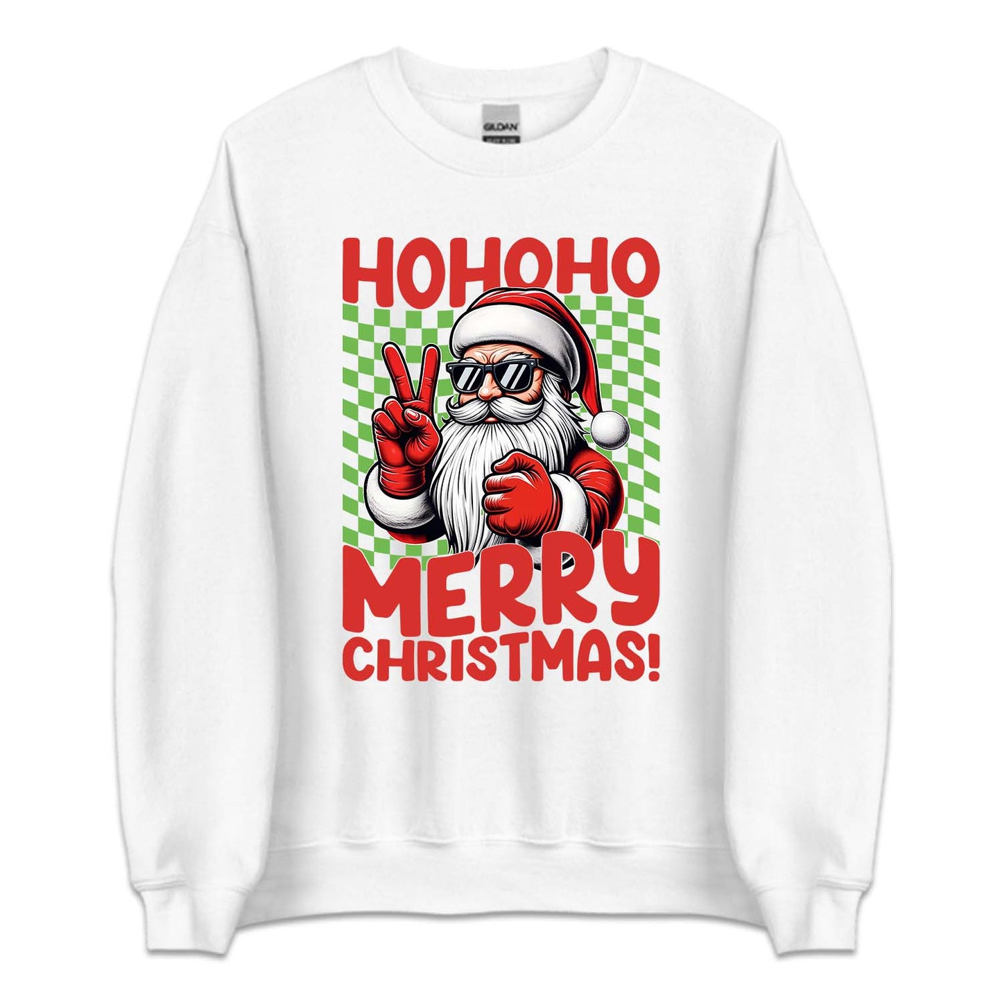 Ho Ho Ho Merry Christmas Santa Claus Peace Sign Xmas | PRODUCT CODE: SNTMKNGPEC