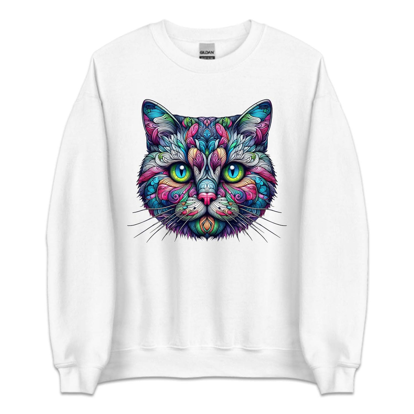 Psychedelic Colorful American Shorthair Cat | PRODUCT CODE: AMRCNSHRTP
