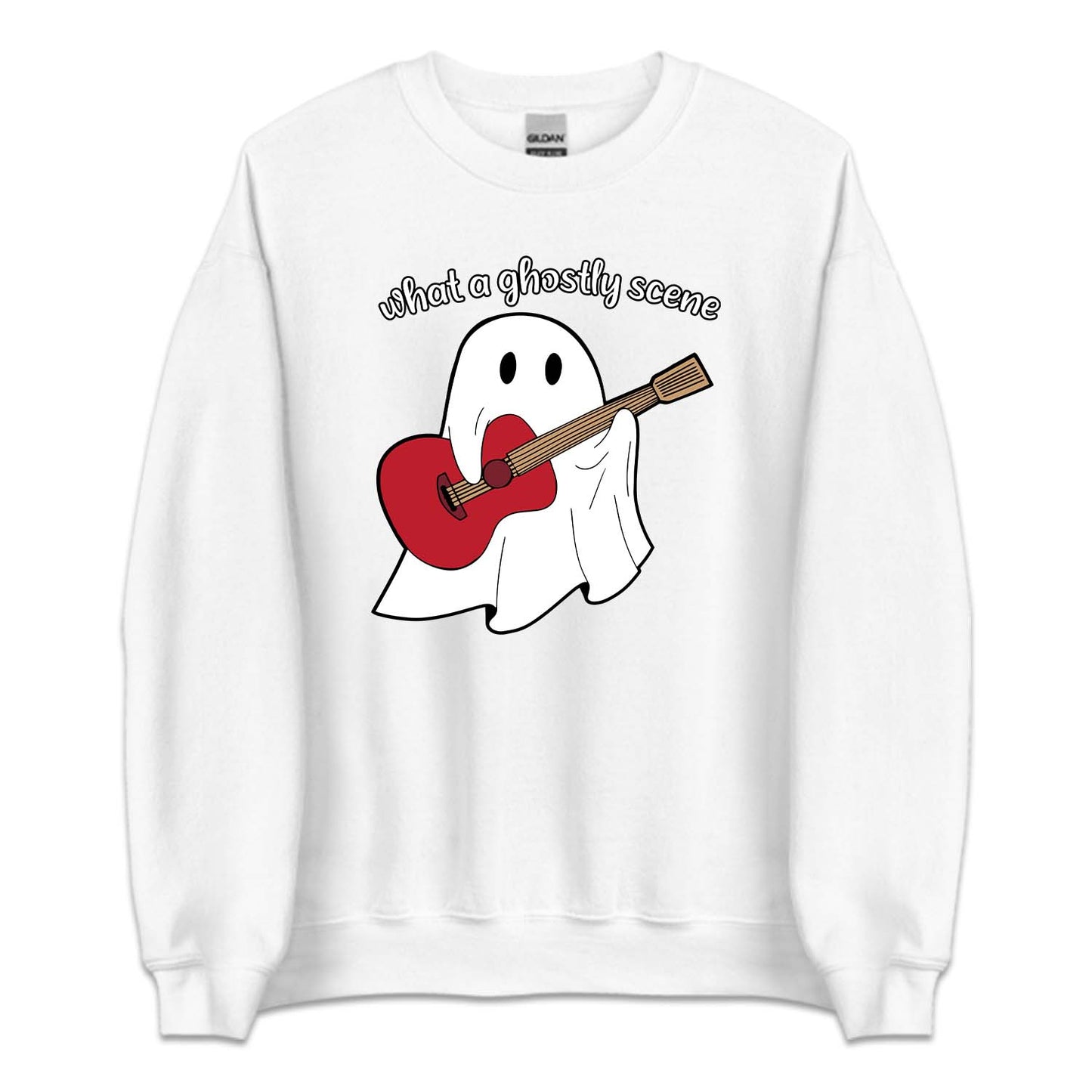 What A Ghostly Scene Ghost Playing Guitar Swiftie Halloween | PRODUCT CODE: WHGSLYTCH