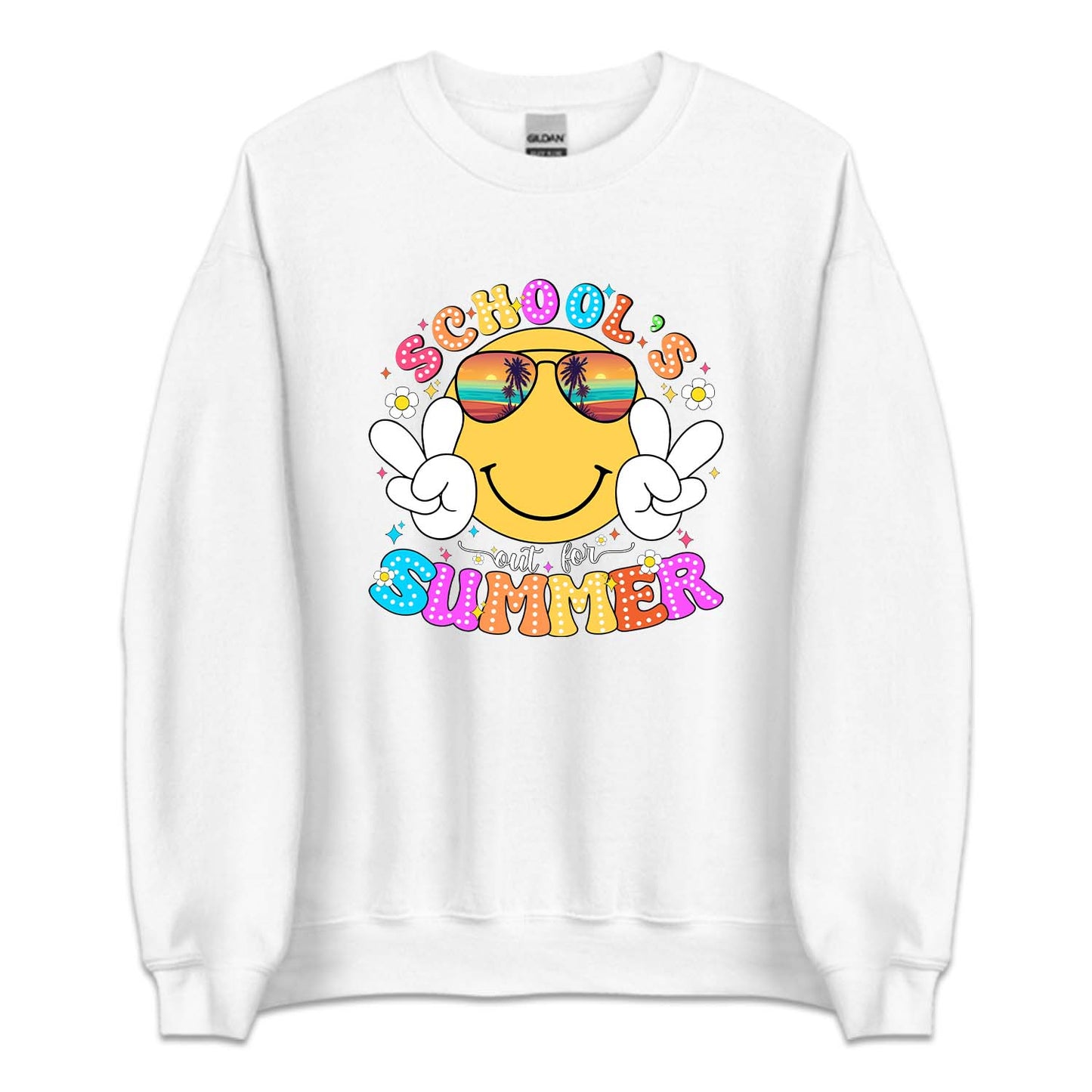Retro Smiley Face Schools Out for the Summer | PRODUCT CODE: RTRSMLFCEM