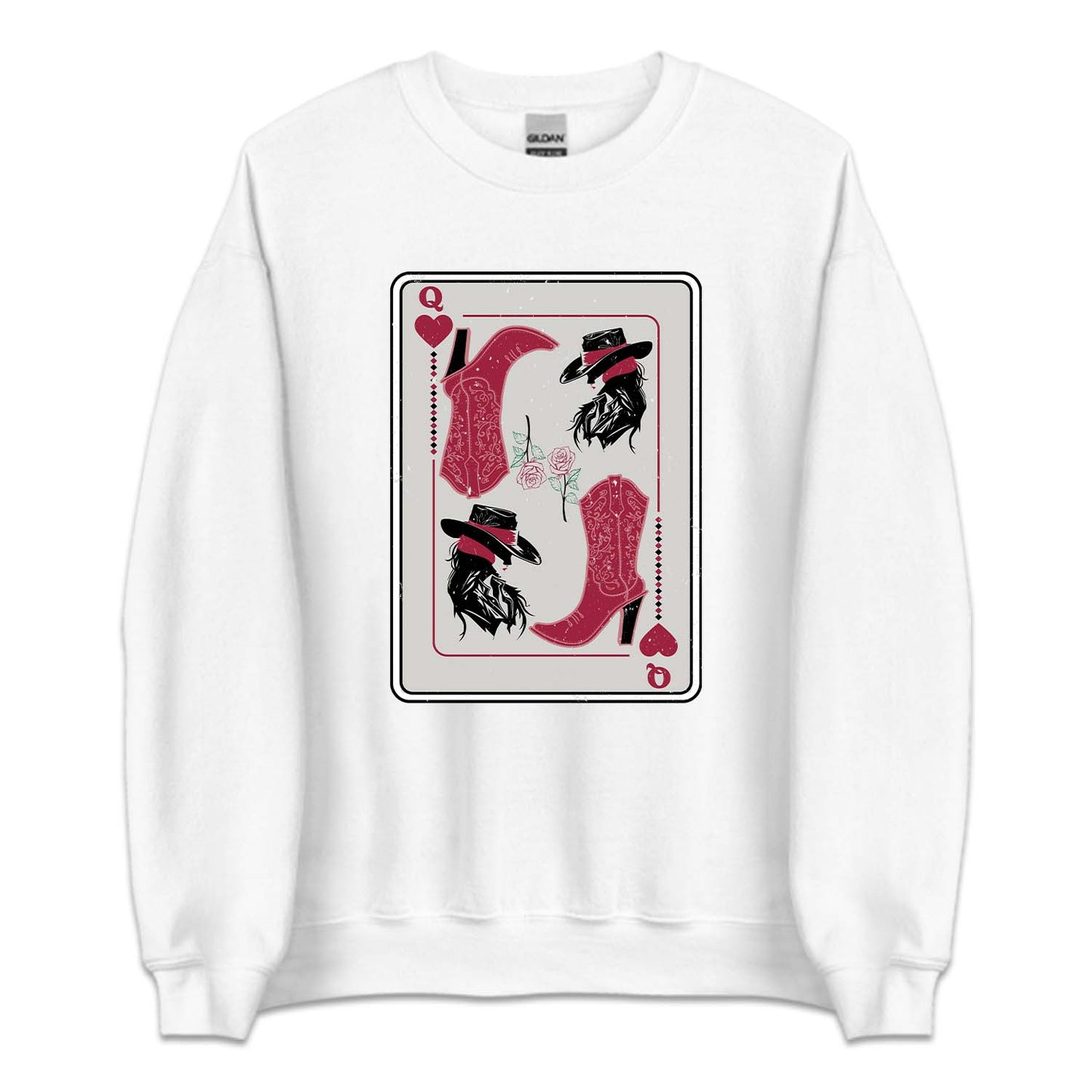 Western Cowgirl Queen of Hearts Poker Card | PRODUCT CODE: CWGQUNEHR