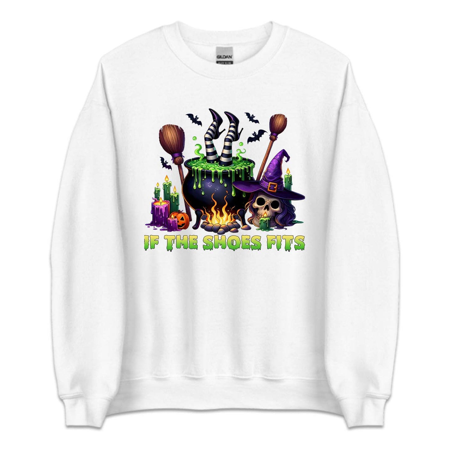 If The Shoe Fits Witch Feet In Cauldron Dripping Candles Halloween | PRODUCT CODE: FTHSHTHLWC