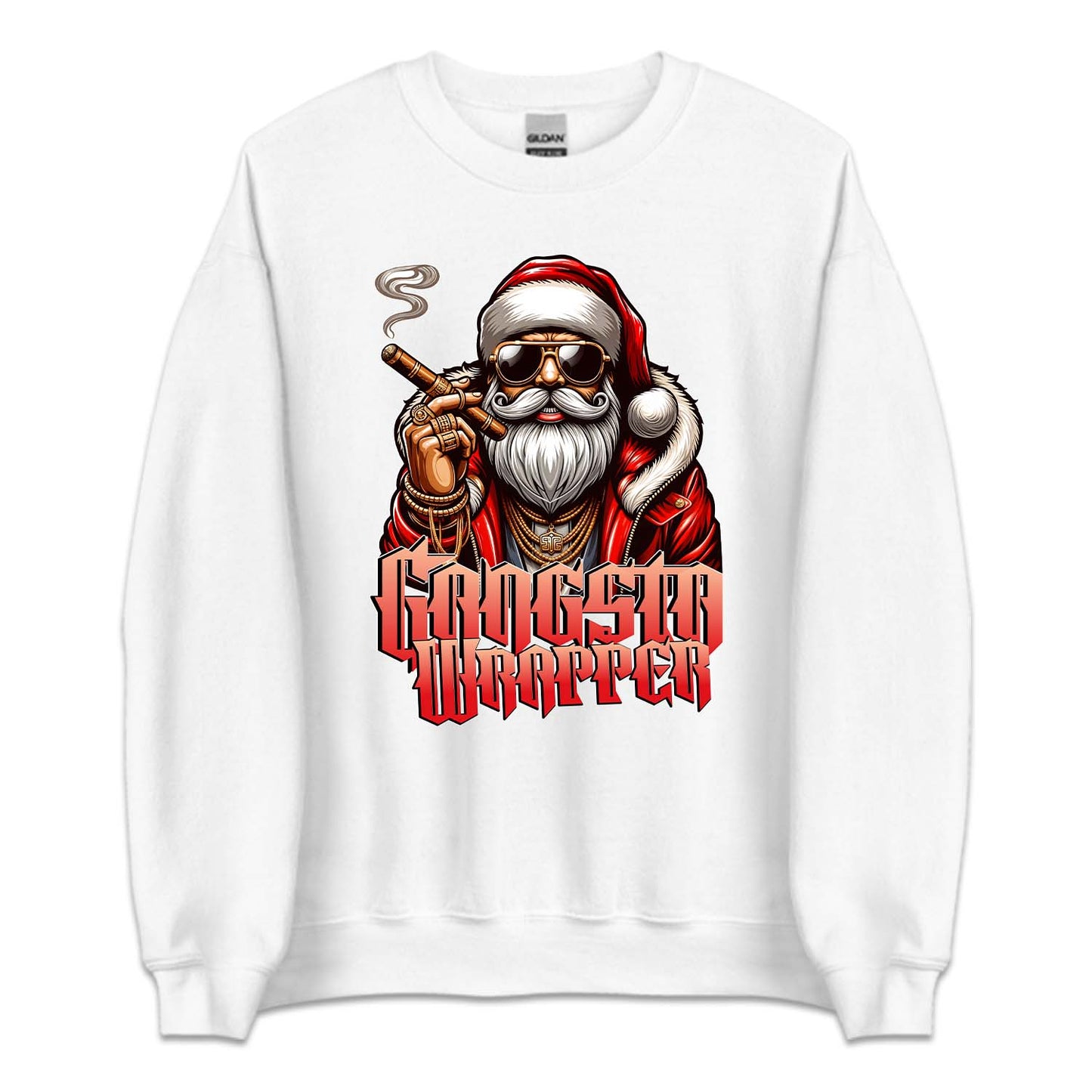 Gangsta Wrapper Christmas Santa Claus Smoking Cigar Xmas | PRODUCT CODE: GNSTWRPSMK