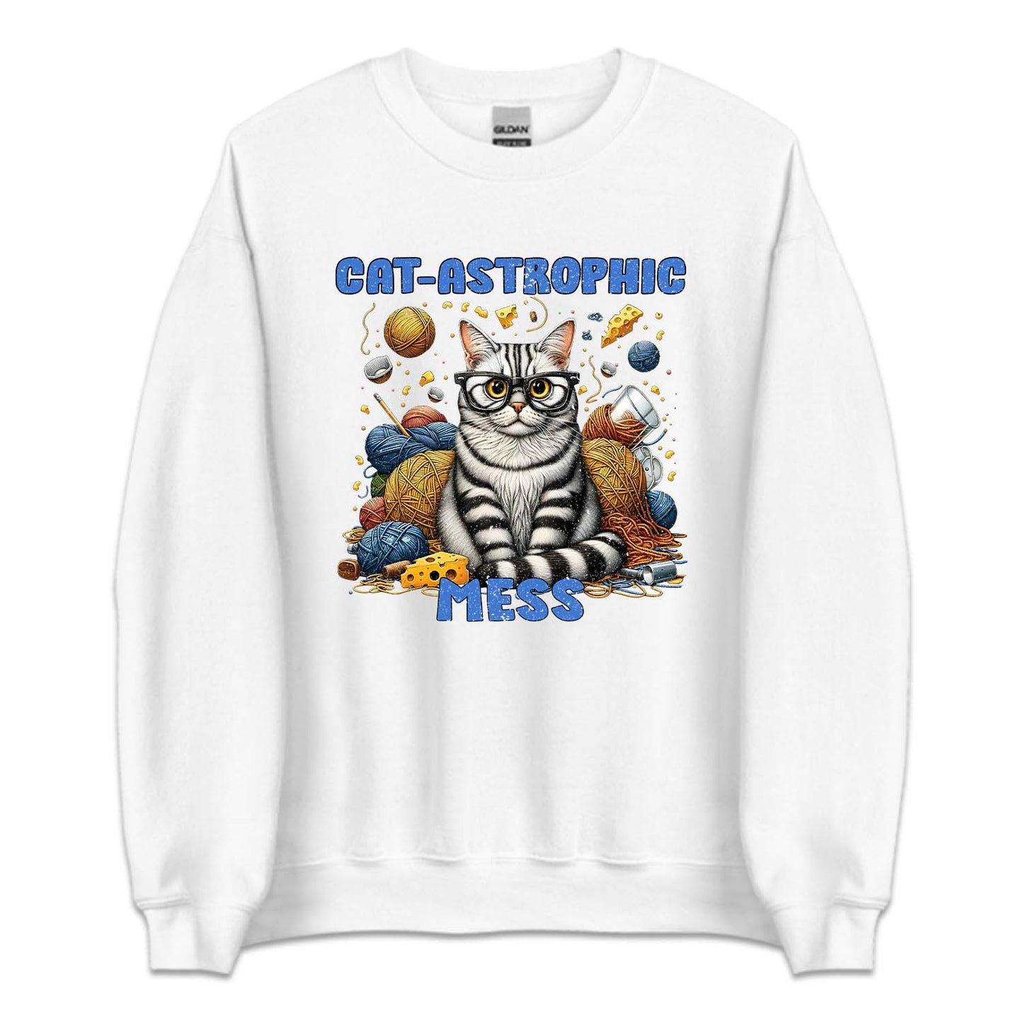 Cat-Astrophic Mess Yarn and Cheese Funny Cat Lover | PRODUCT CODE: CTASPHCIME