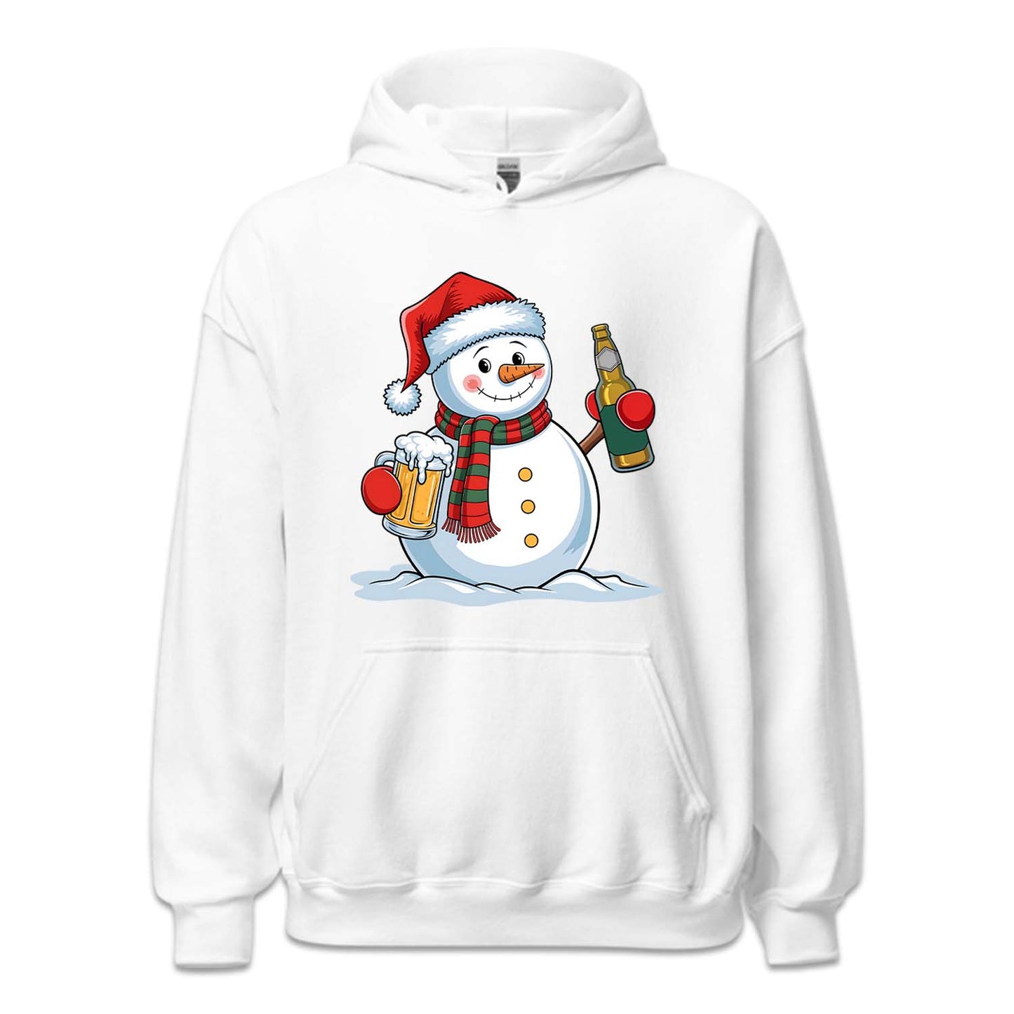 Christmas Snowman Drinking Beer Merry Beermas Xmas Frosty Beer | PRODUCT CODE: CTSNWMDRKBF