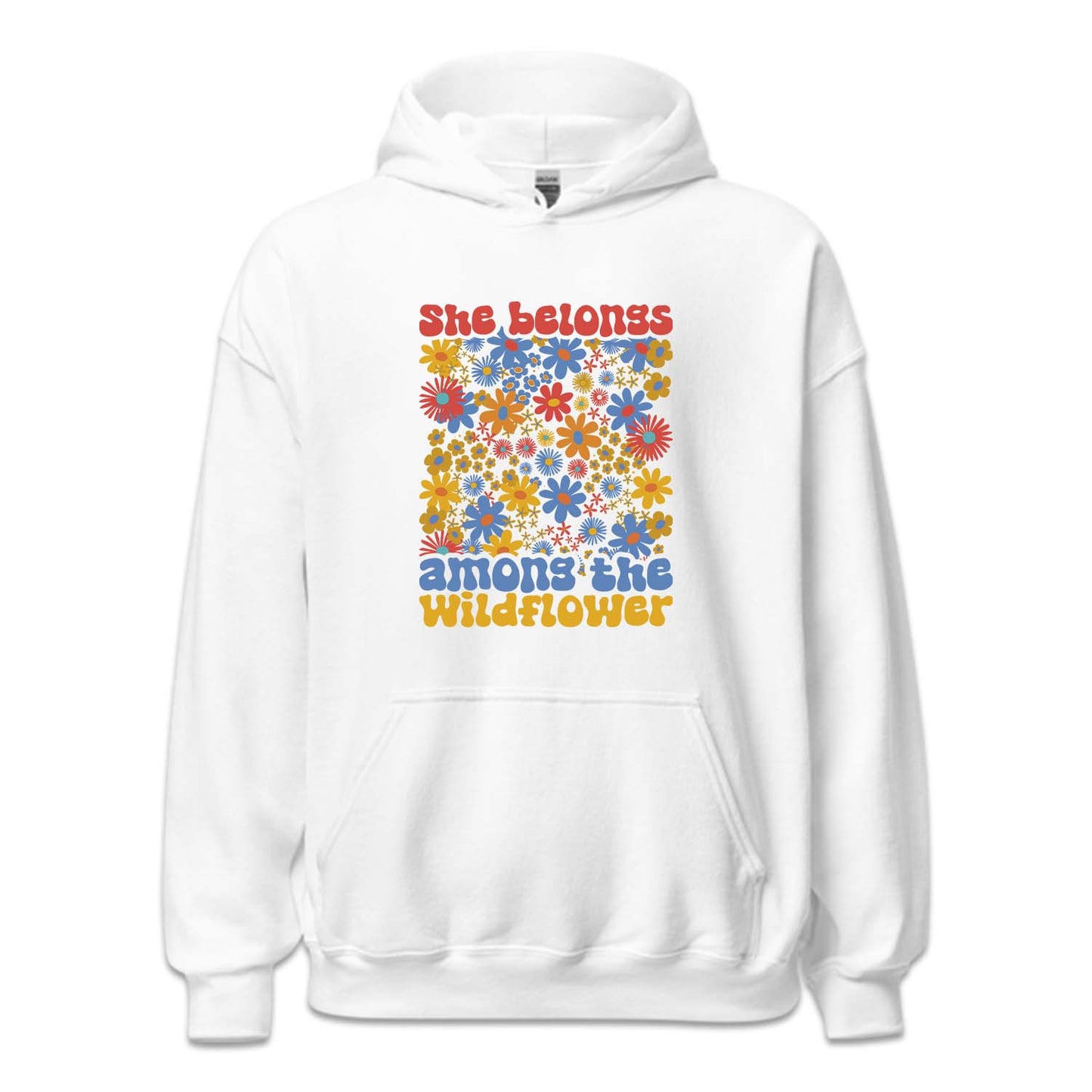 She Belongs Among The Wildflower Retro Groovy Flowers | PRODUCT CODE: SHBLGNAMWF