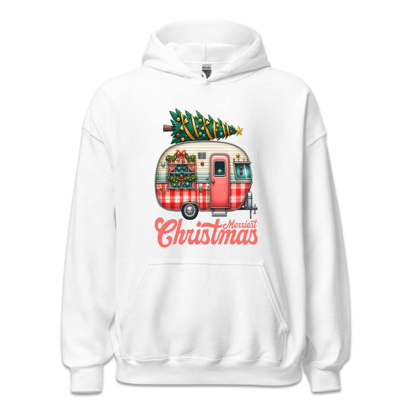 Merriest Christmas Holiday Road Trip Xmas Caravan Tree RV | PRODUCT CODE: MRSTCHMLDY