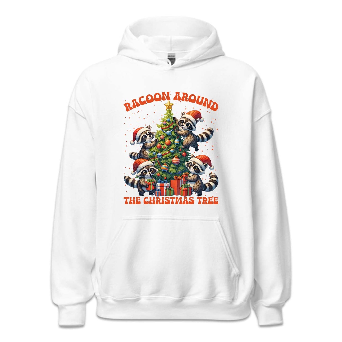 Raccoon Around The Christmas Tree Festive Holiday Xmas Raccoon | PRODUCT CODE: RCNDTRCHMSL