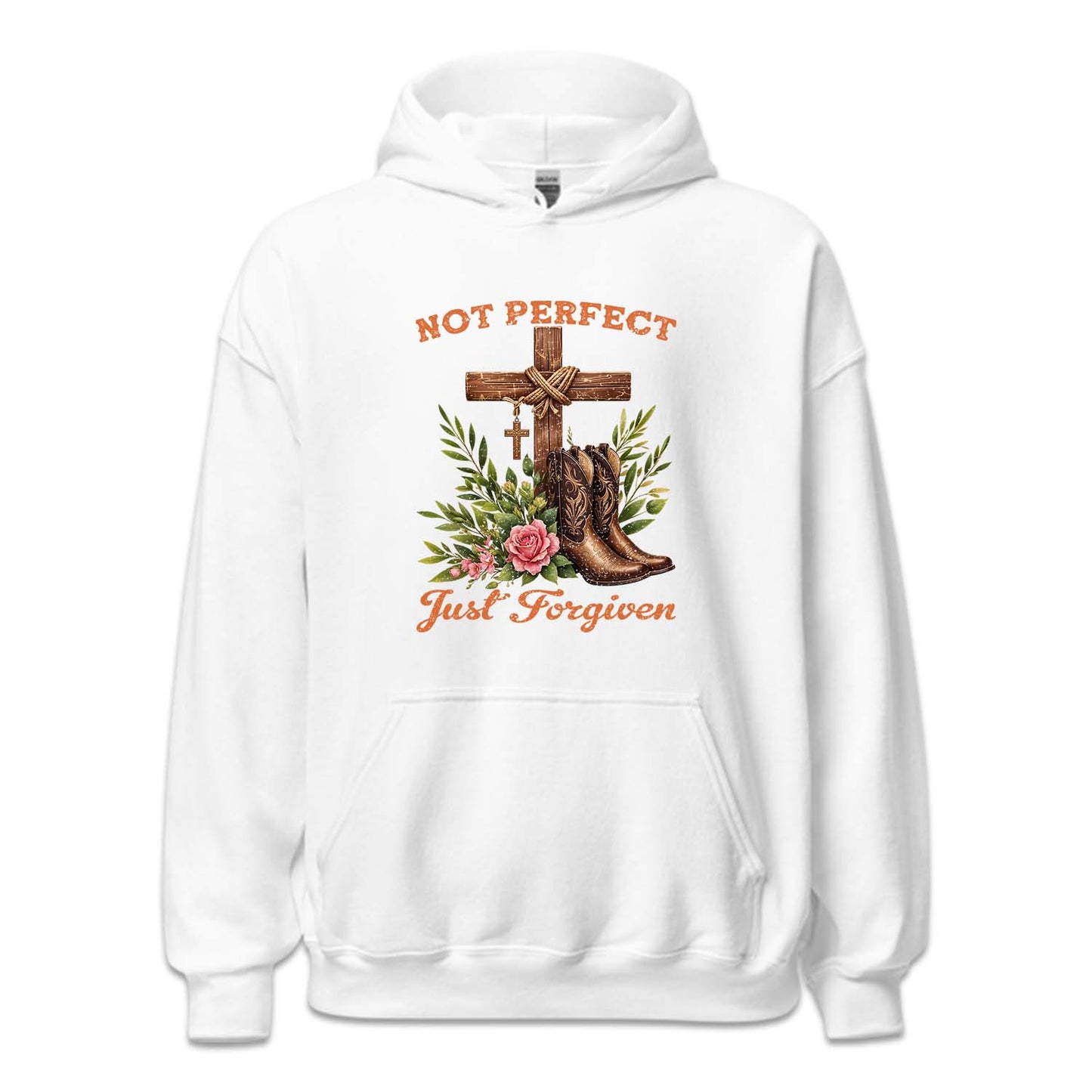 Not Perfect Just Forgiven Wooden Cross & Cowboy Boots | PRODUCT CODE: CHRWDNORS