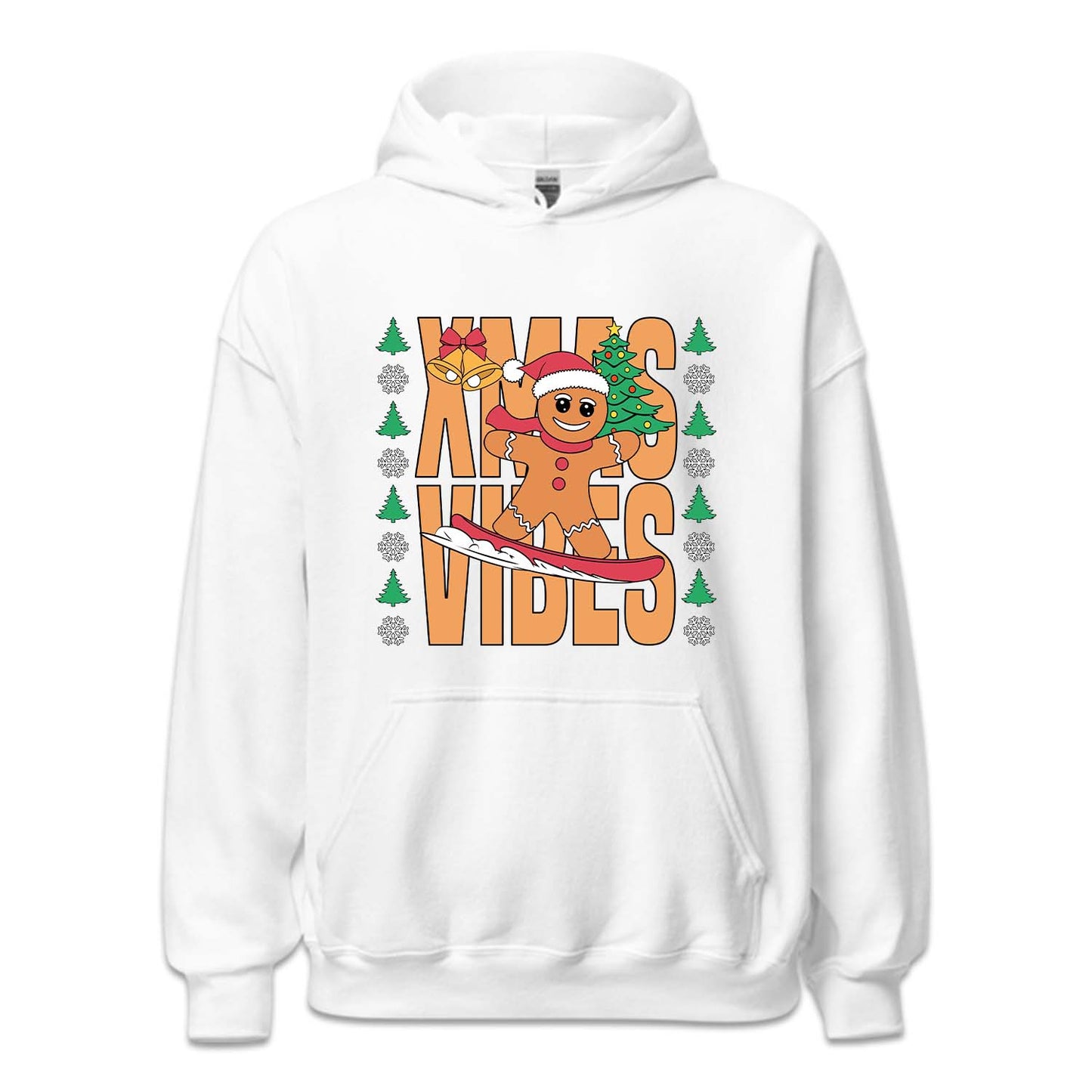Christmas Gingerbread Man Snowboarding Xmas Vibes | PRODUCT CODE: GNRBDMSWNO