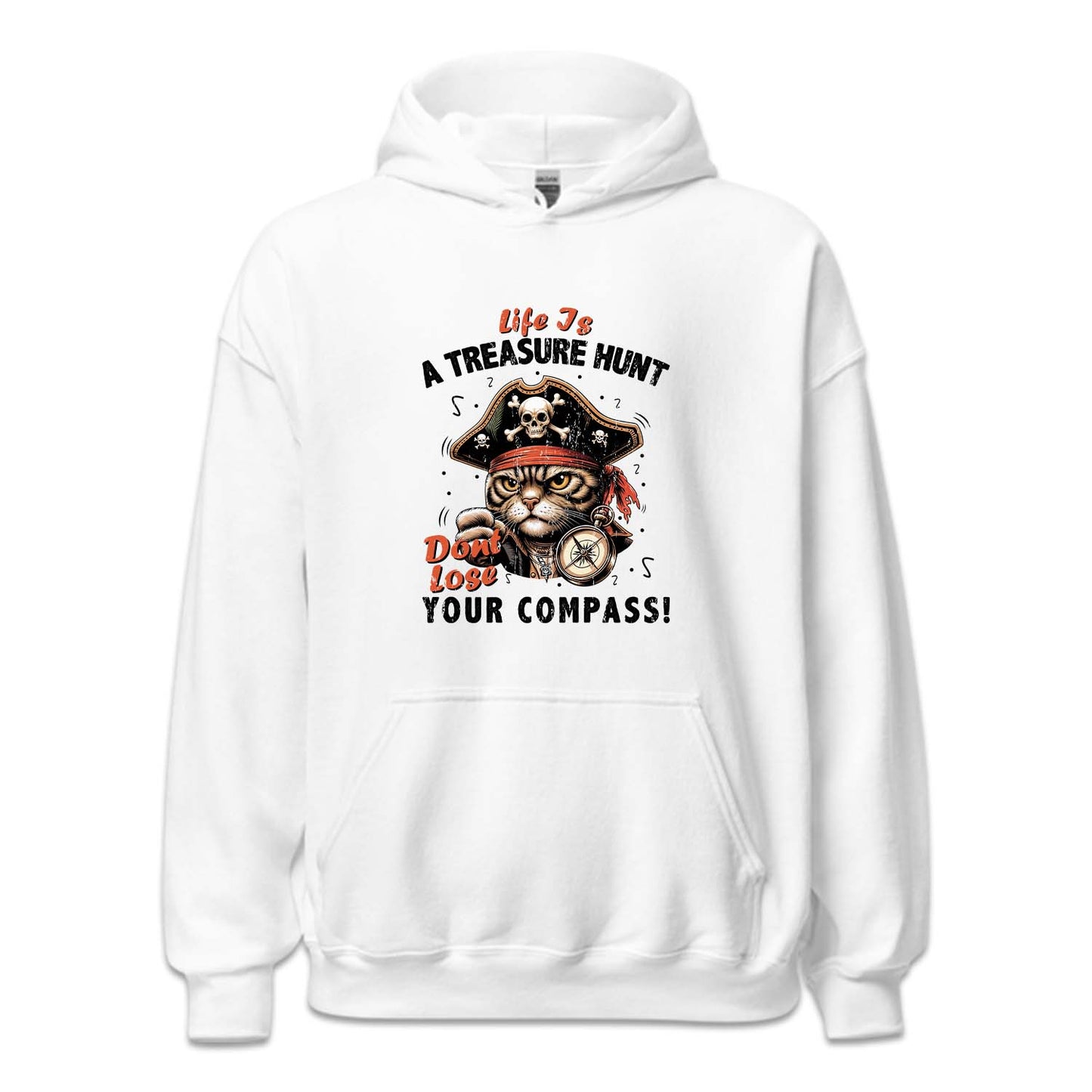 Life is A Treasure Hunt Don't Lose Your Compass Pirate Cat | PRODUCT CODE: PRTCAQUHNT