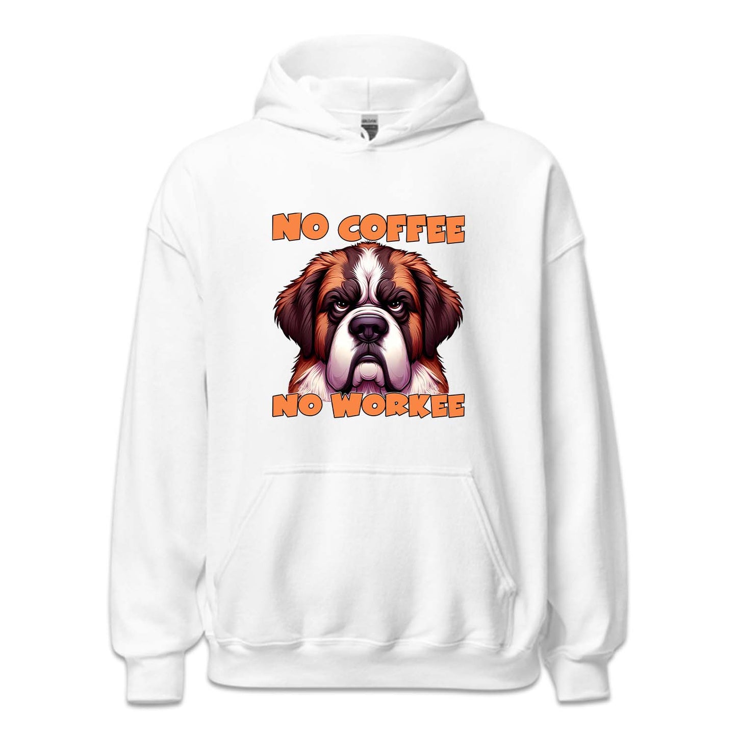No Coffee No Workee Angry St. Bernard Dog | PRODUCT CODE: NCFEWRKANS