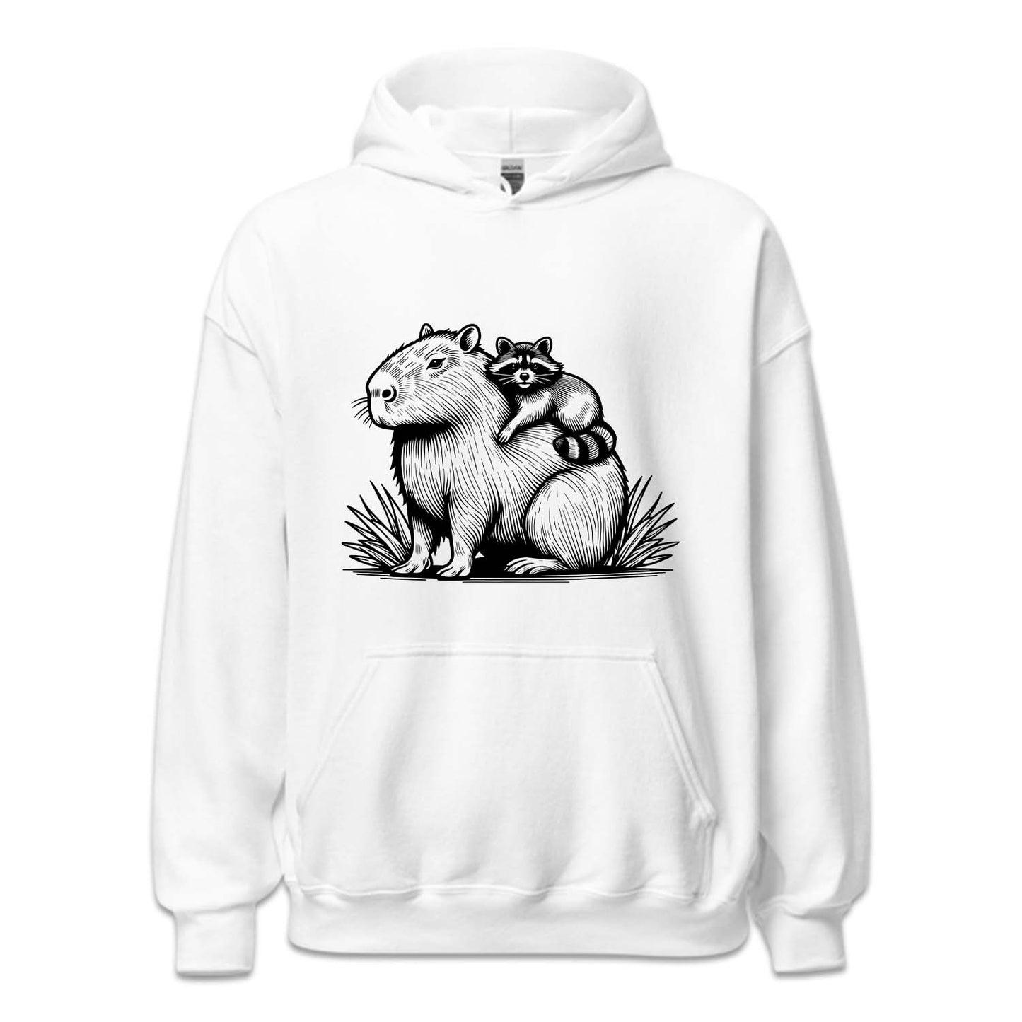 Raccoon Riding Capybara Wildlife | PRODUCT CODE: RCAONDCPB