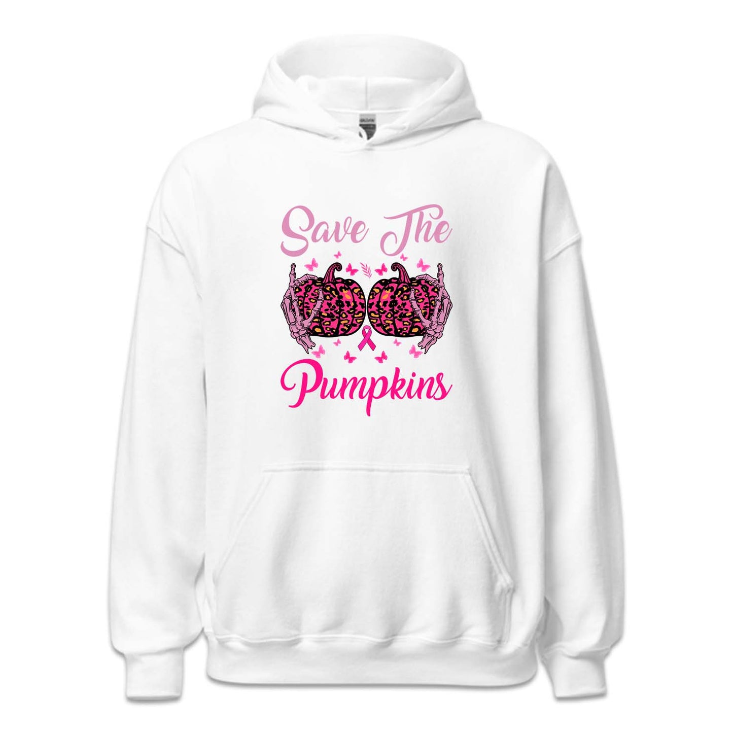 Save The Pumpkins Skeleton Hands Halloween Breast Cancer | PRODUCT CODE: SAHEPKMBRS